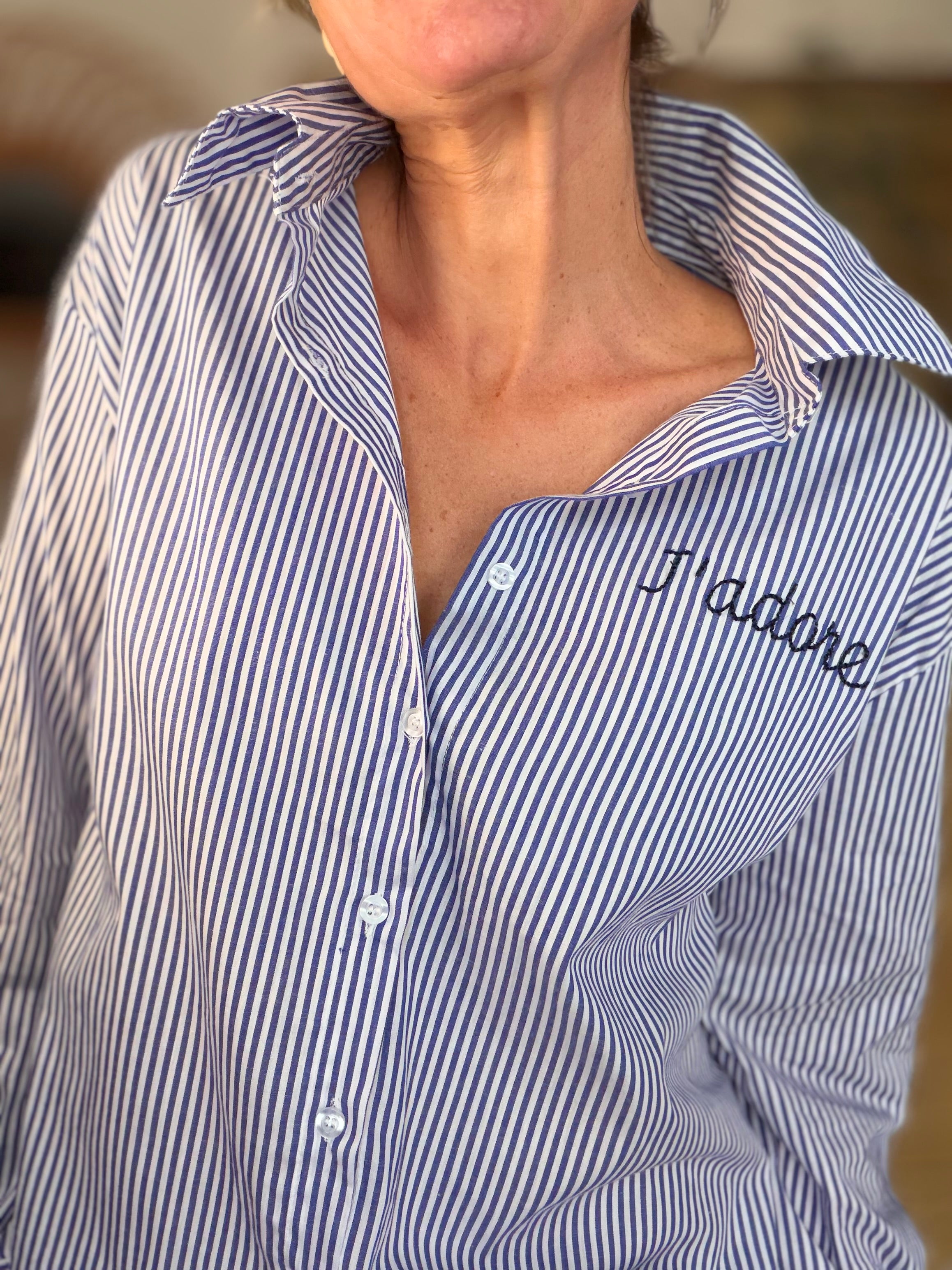 ⚡️ARRIVAGE - Chemise bleue à rayures J’ADORE - ELORY