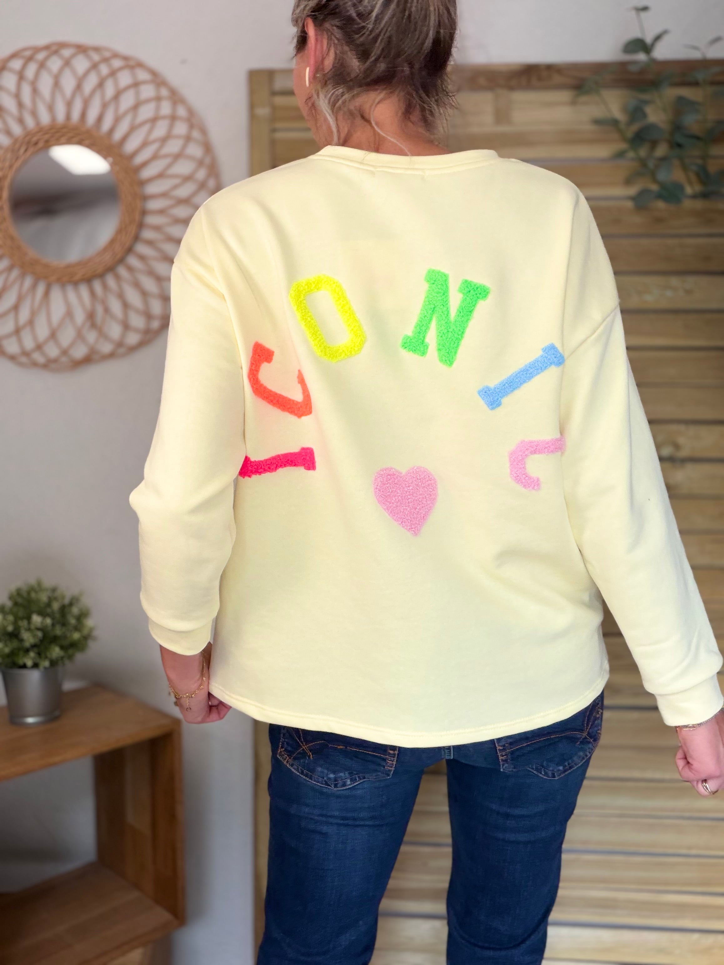 Sweat ICONIC multicolore - NORA Jaune