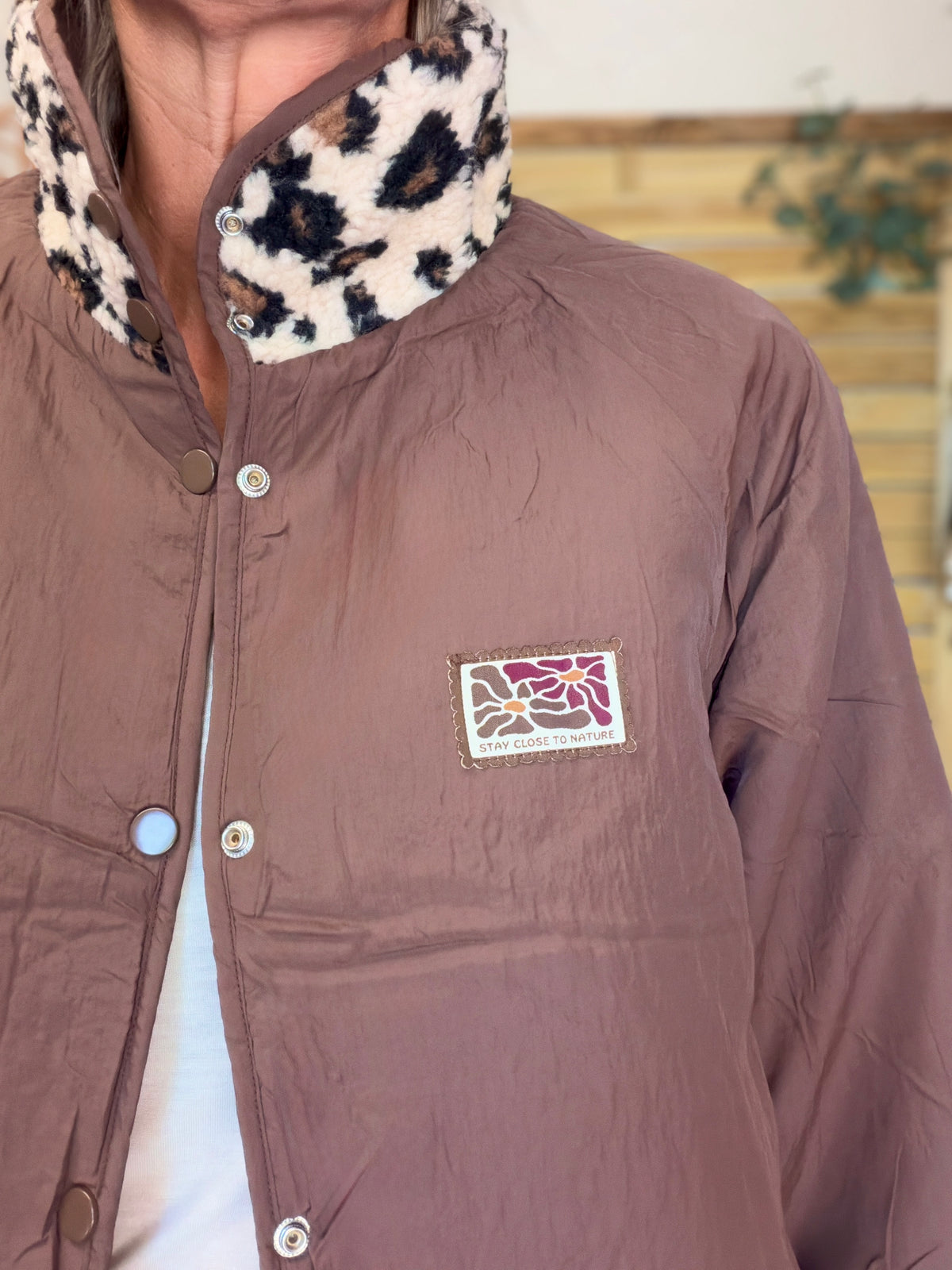 Veste matelassée réversible Sherpa AMÉLIE Choco / Léo