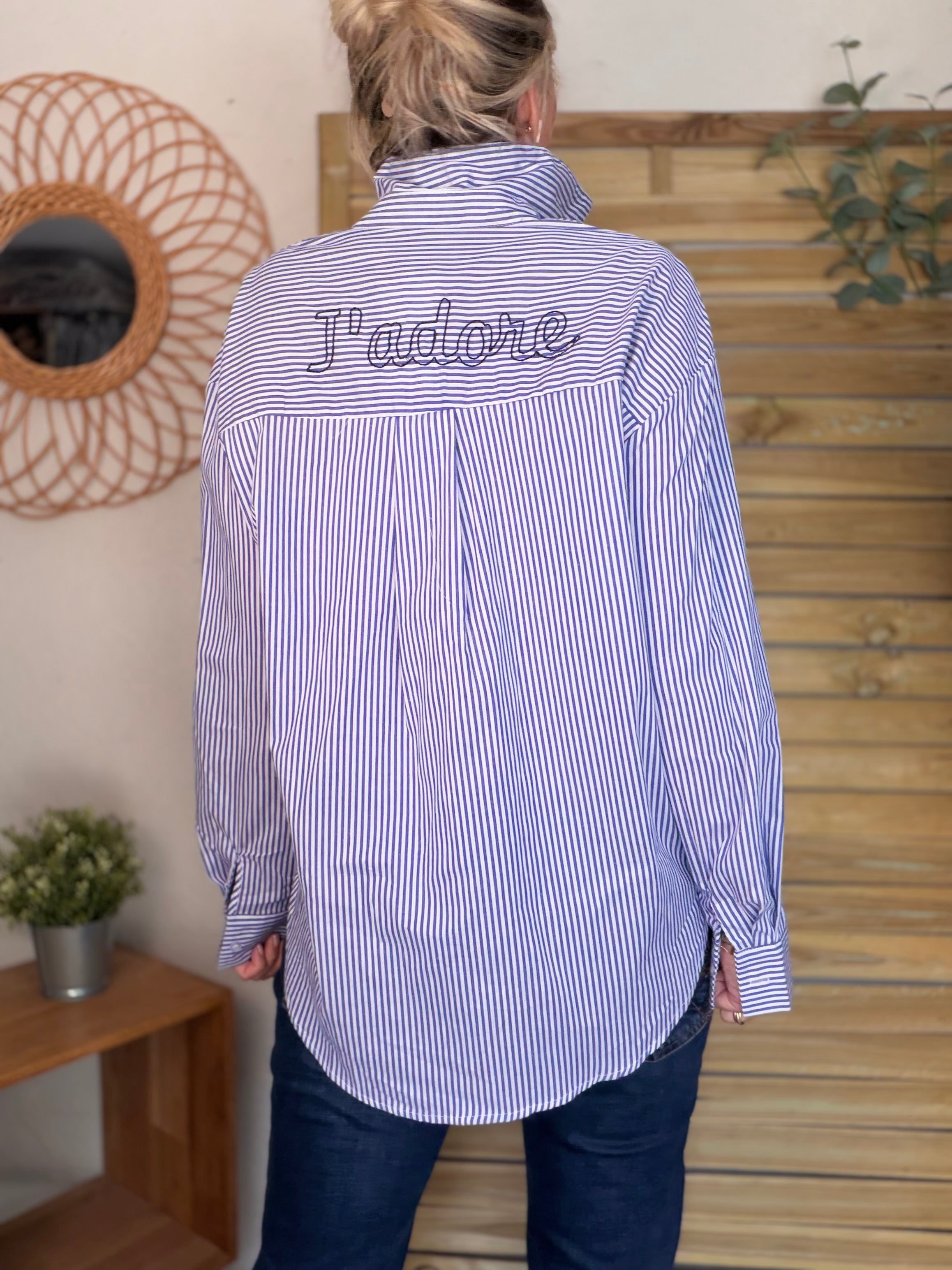 ⚡️ARRIVAGE - Chemise bleue à rayures J’ADORE - ELORY