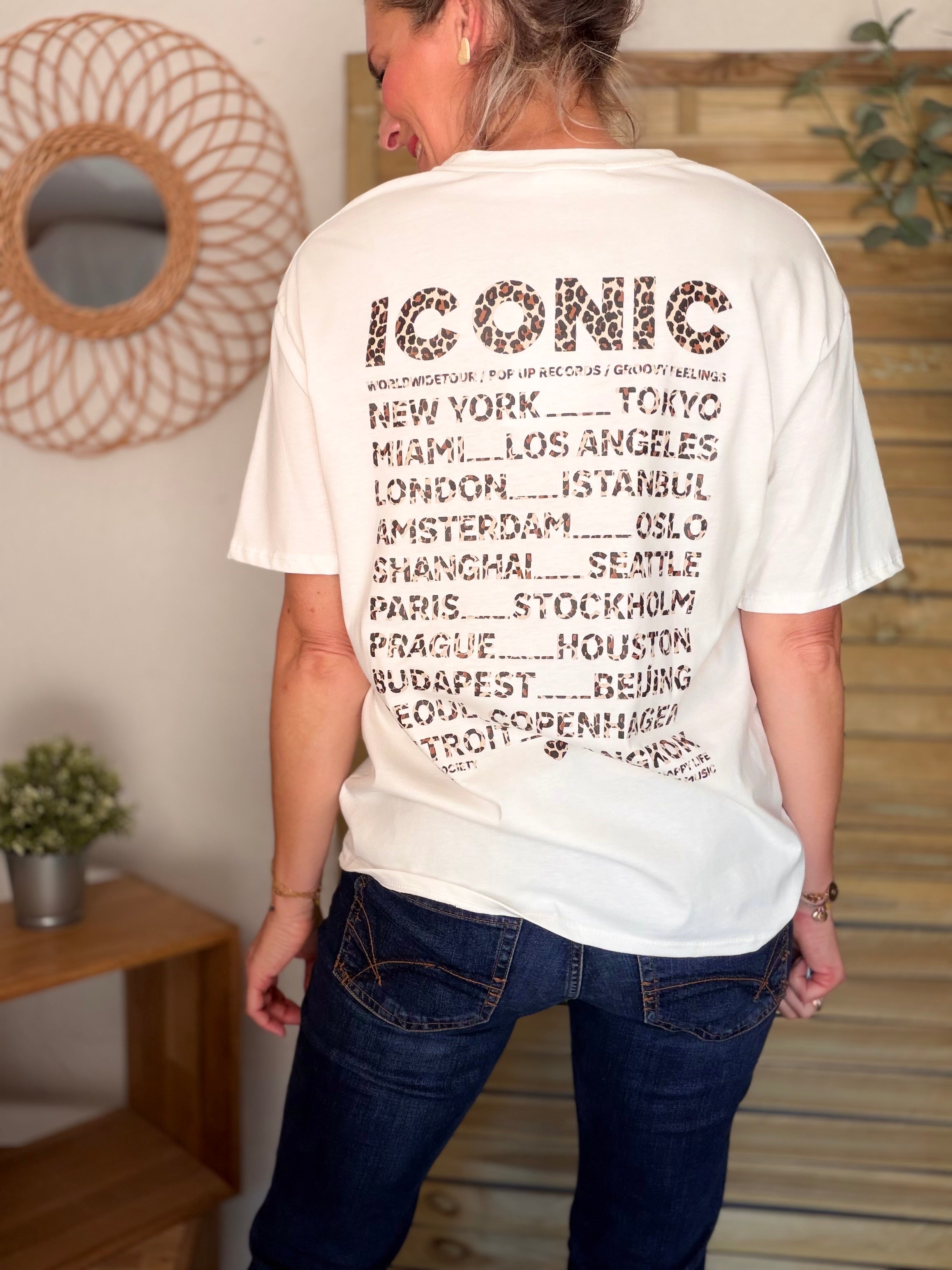 Tee shirt ICONIC Léo LÉONA Blanc