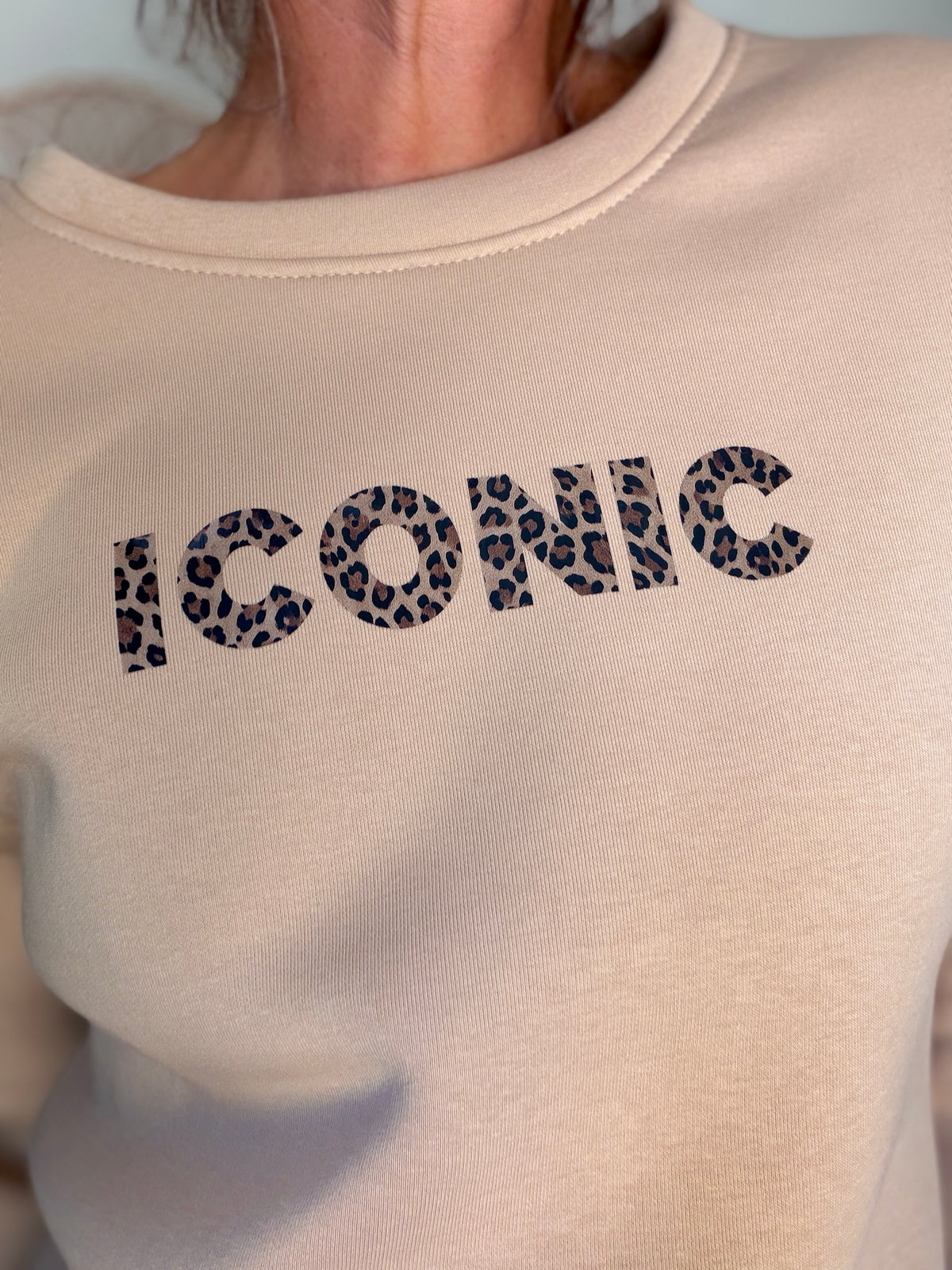 Sweat ICONIC Léo molleton ISALINE - Beige
