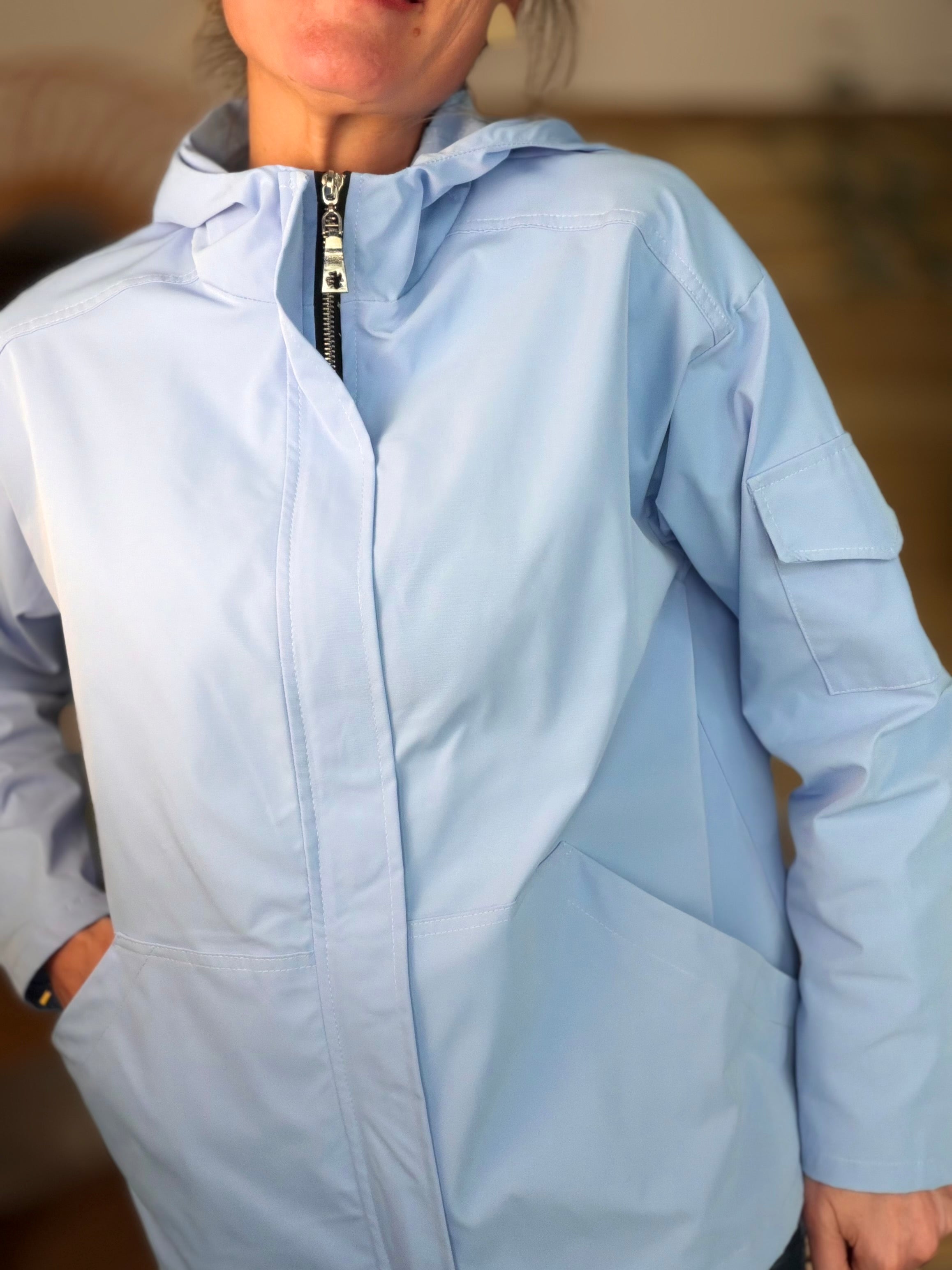 Veste Coupe vent court LIZZIE - Bleu ciel