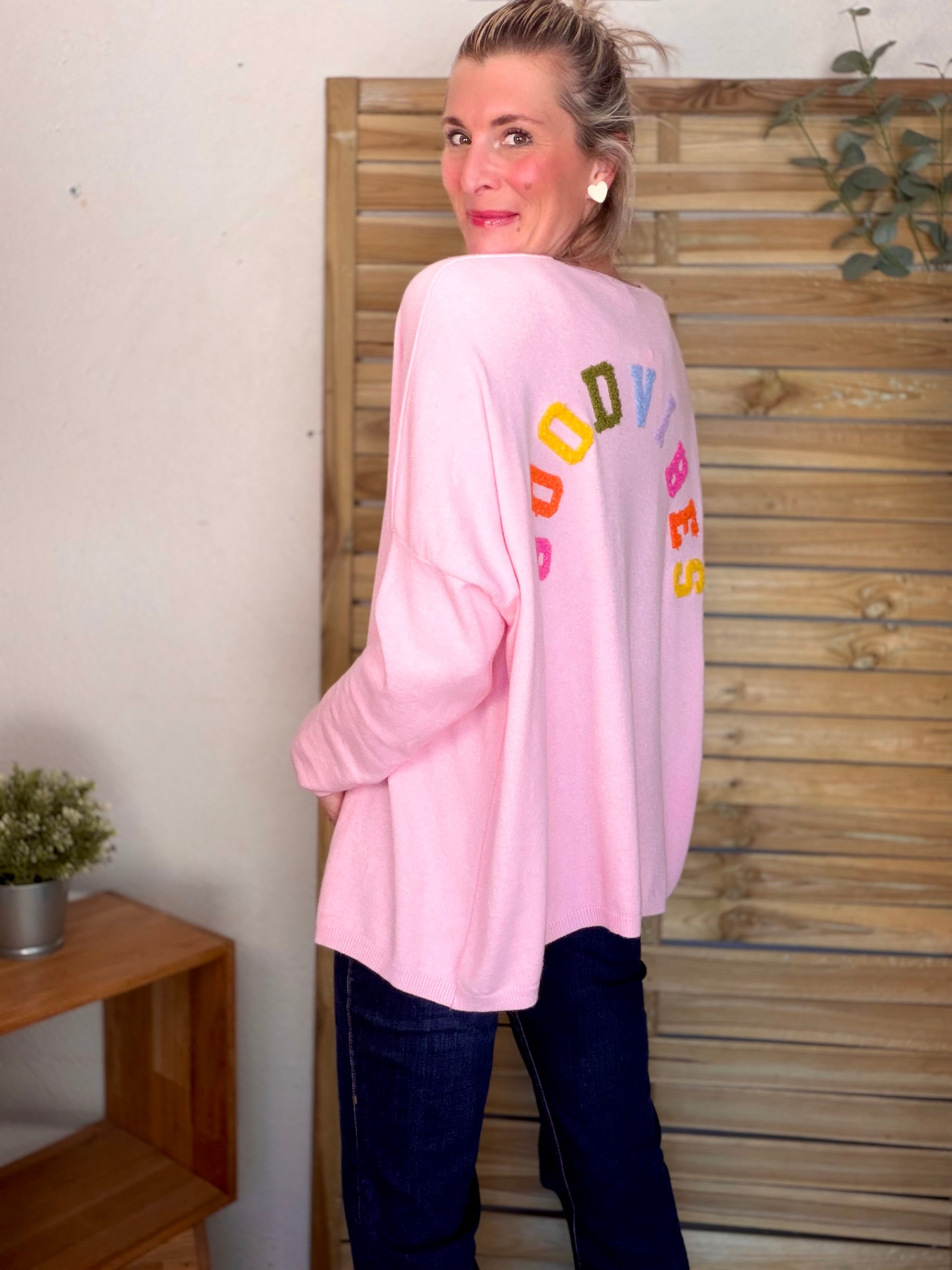 Gilet GOOD VIBES rose - AVIDA