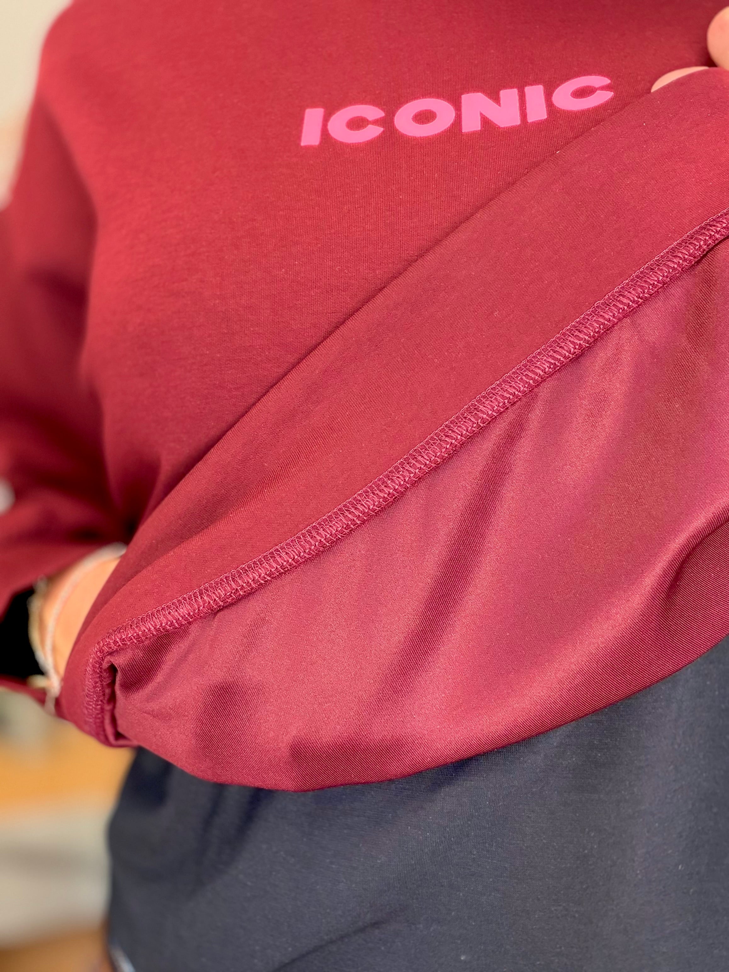 Sweat ICONIC ultra doux OMBLINE - Bordeaux