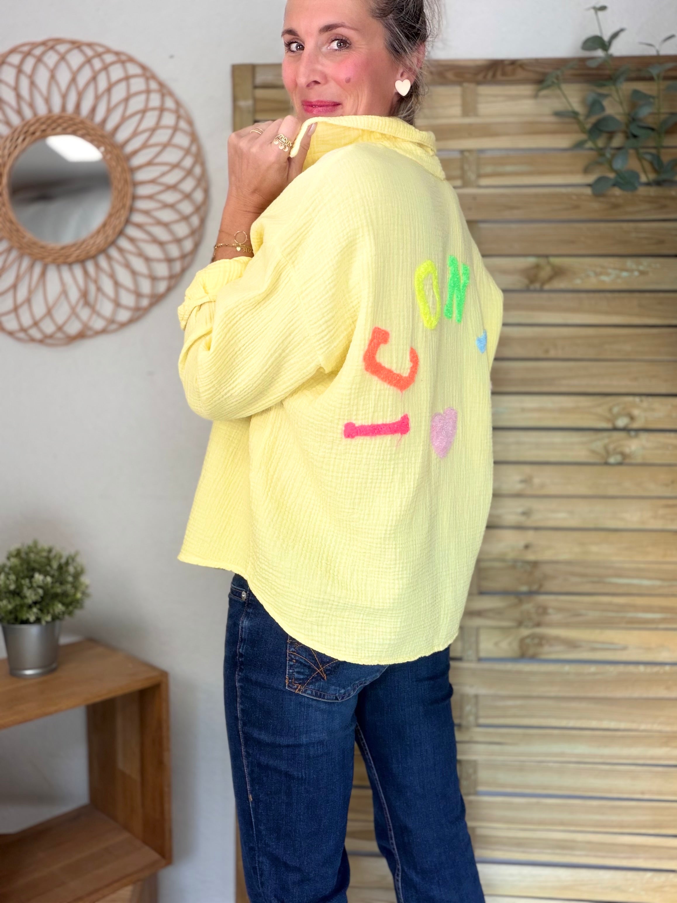Chemise en gaze de coton ICONIC - ALANIS Jaune