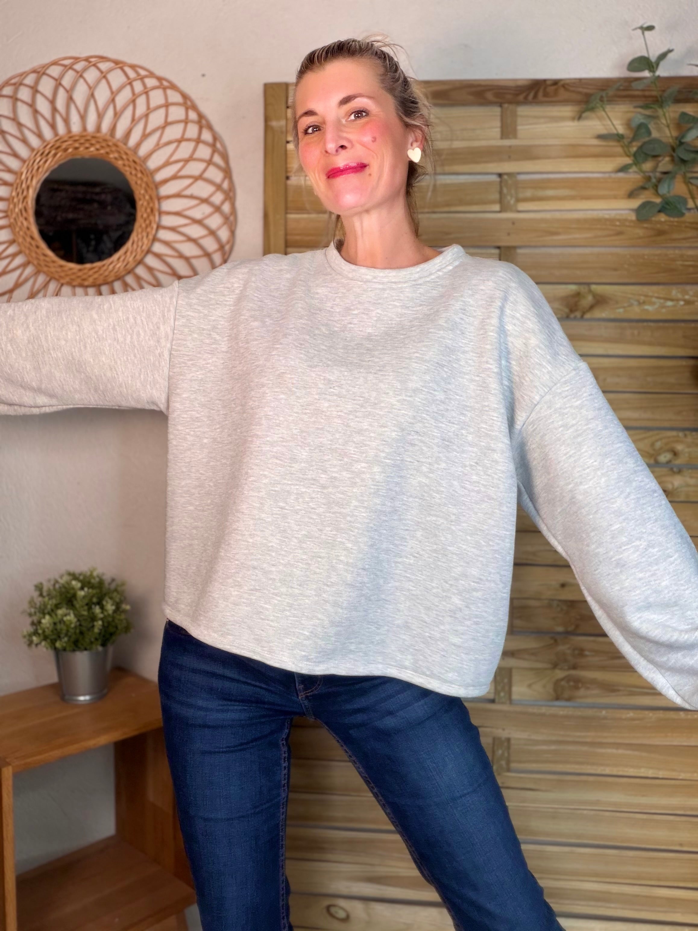 Sweat molleton oversized GOOD VIBES - MIKA