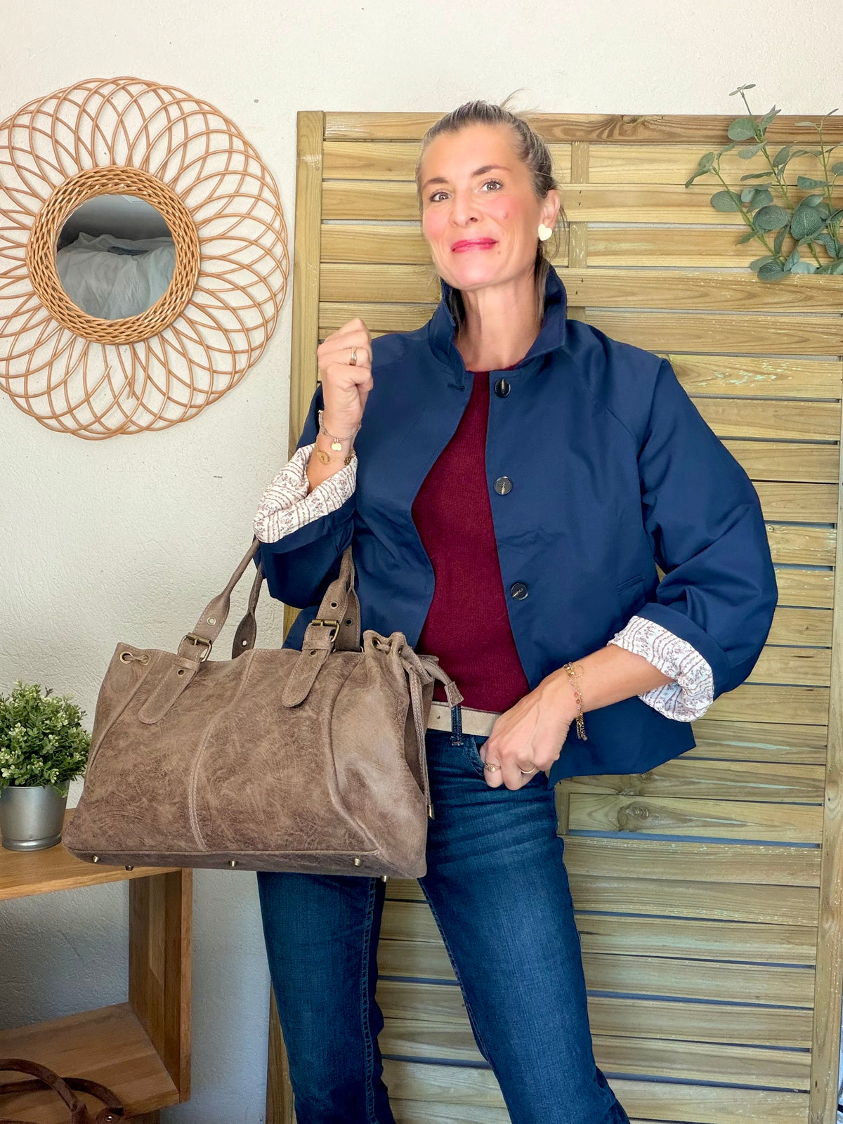 Veste Trench avec Liberty - MADELEINE Bleu marine