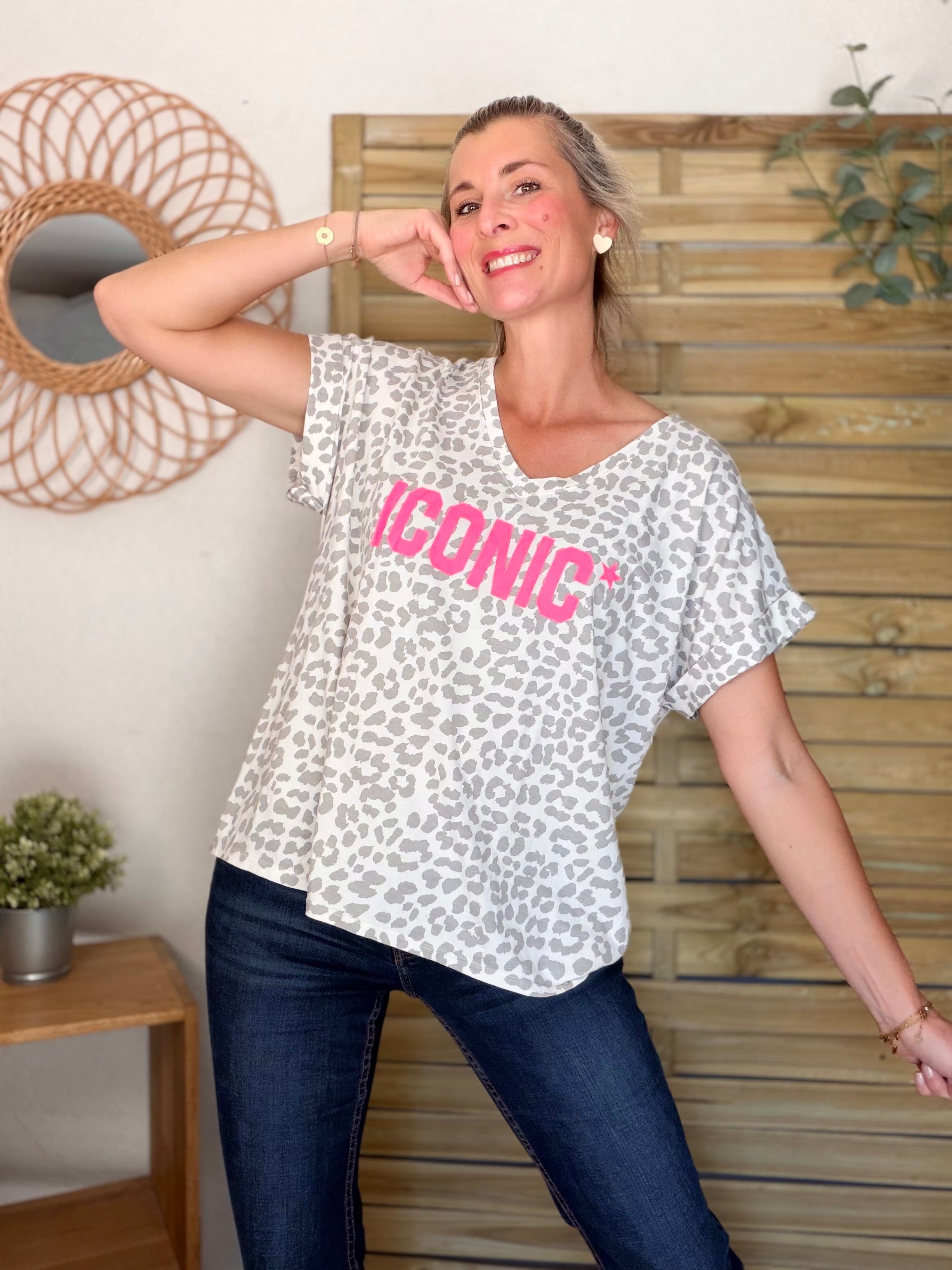 Top léo ICONIC col V - SHAUNA Écru