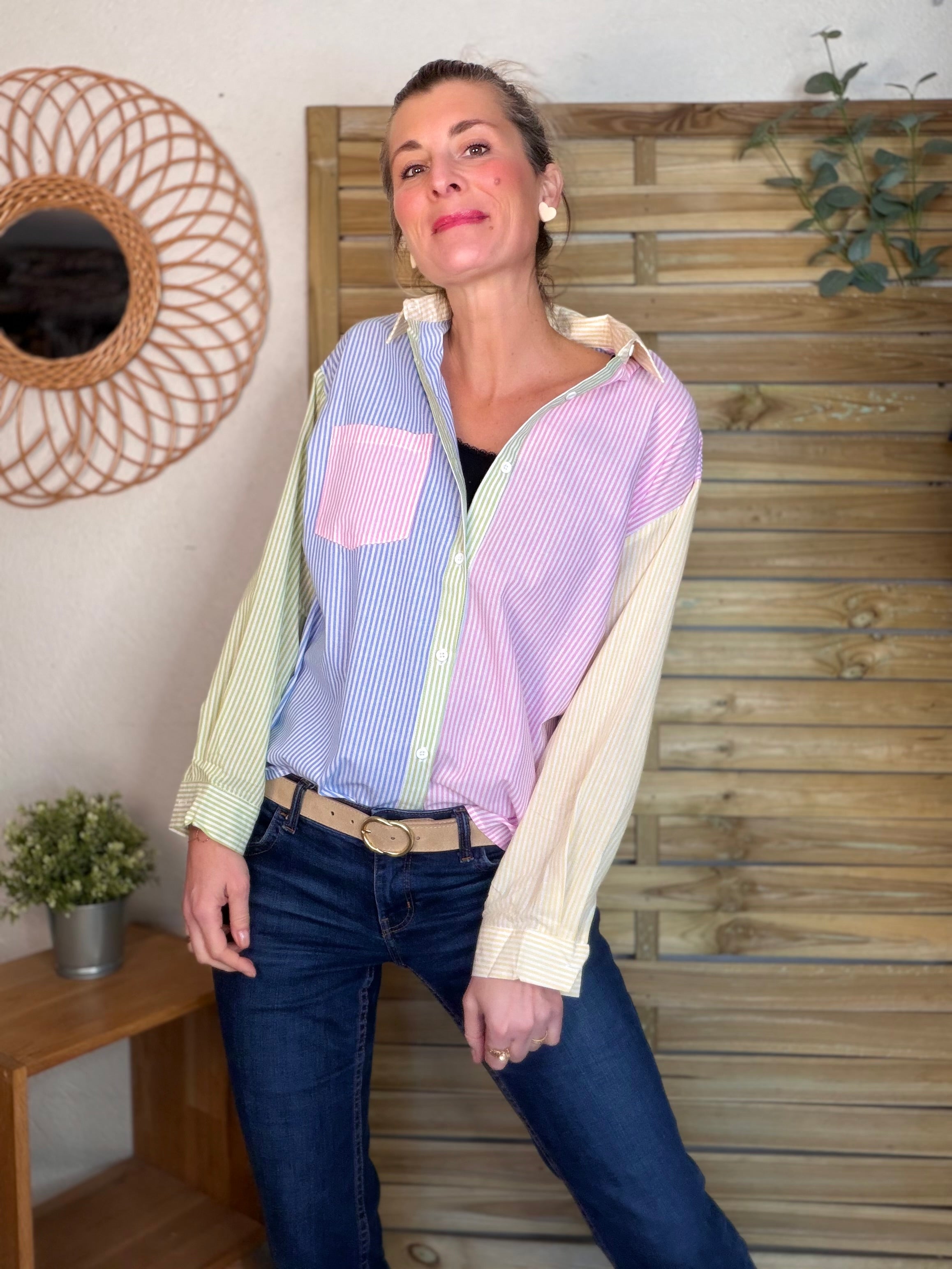 Chemise rayée multico PETRA