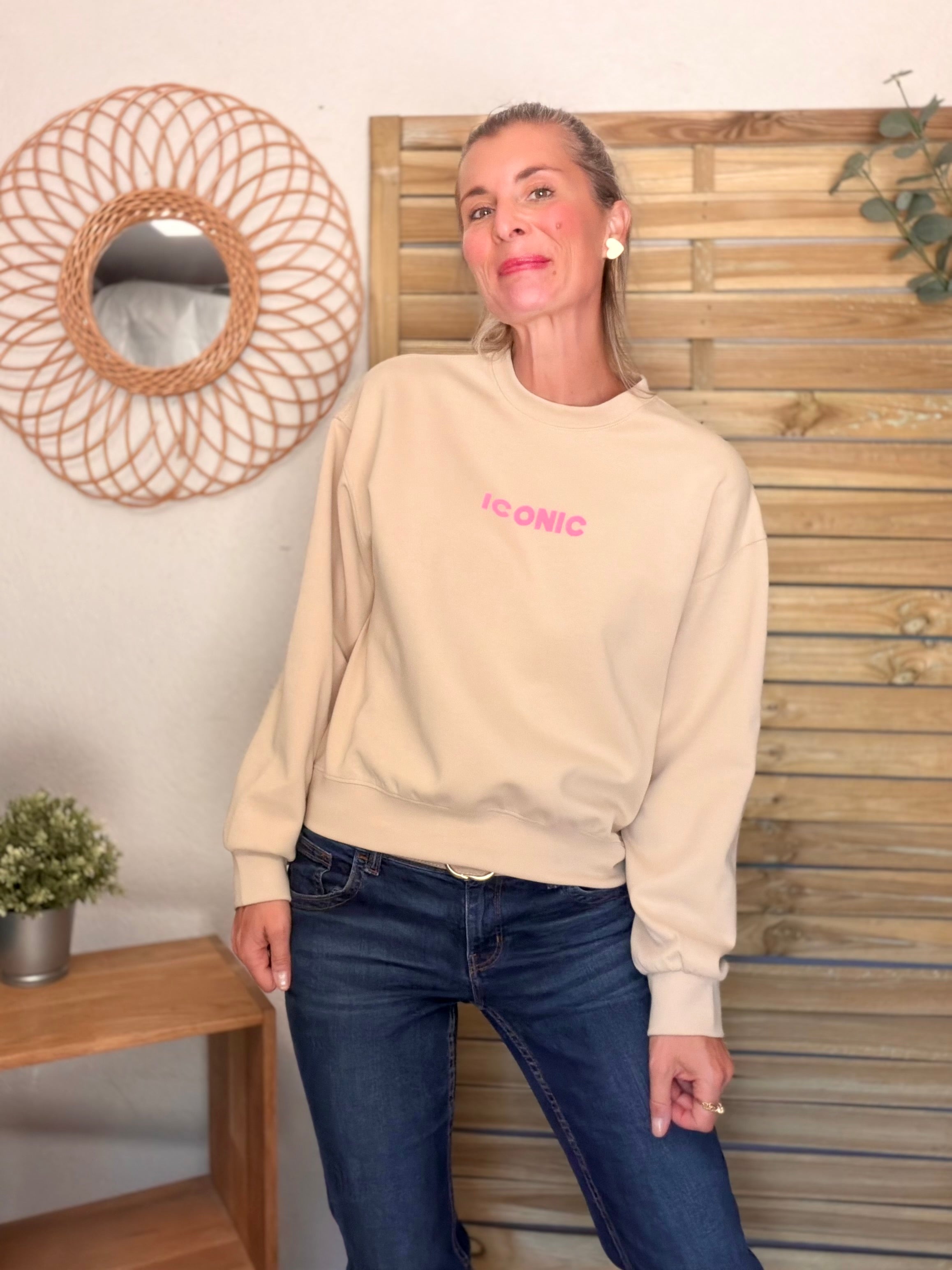 Sweat ICONIC ultra doux OMBLINE - Beige