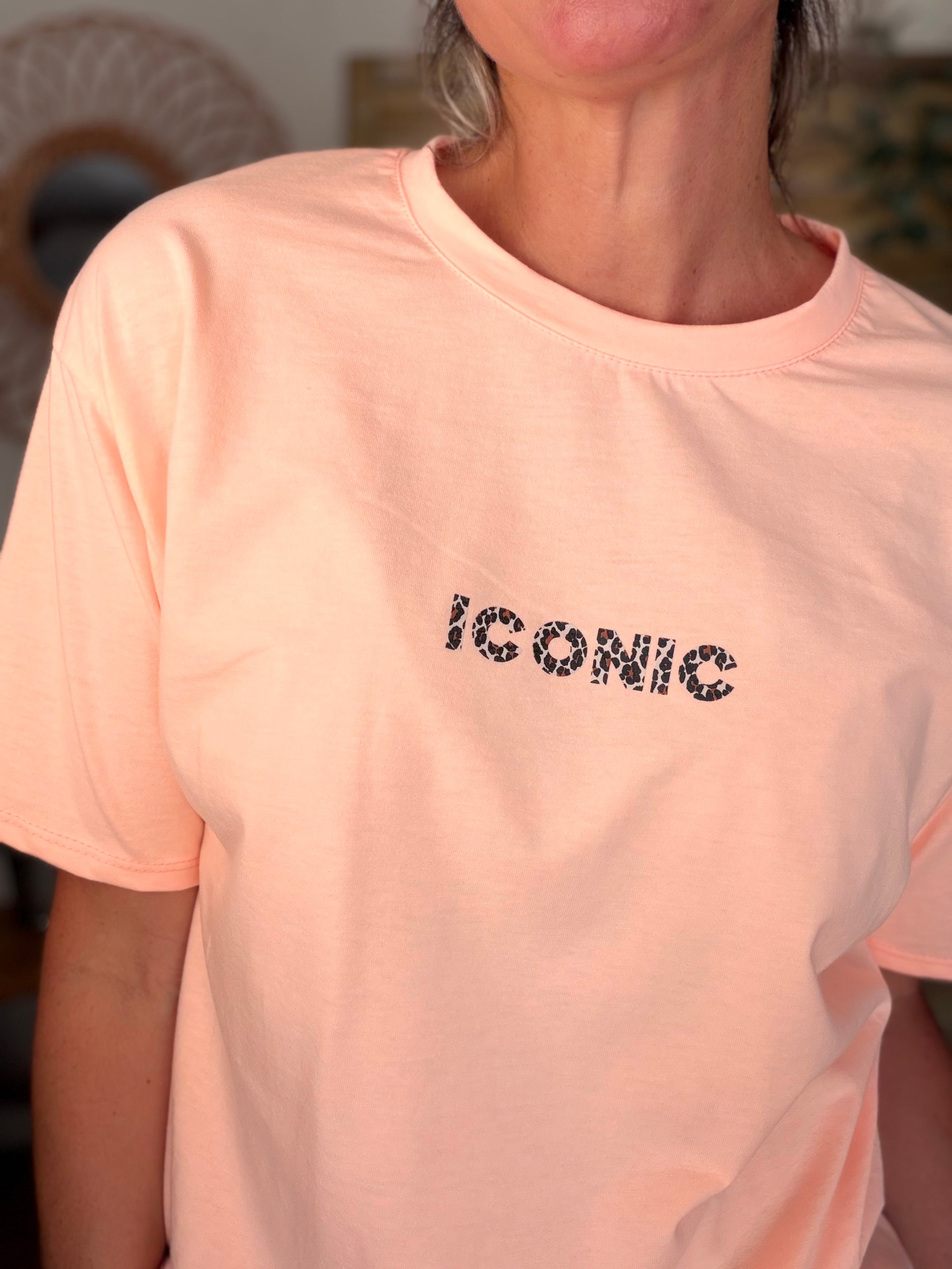 Tee shirt ICONIC Léo LÉONA Saumon