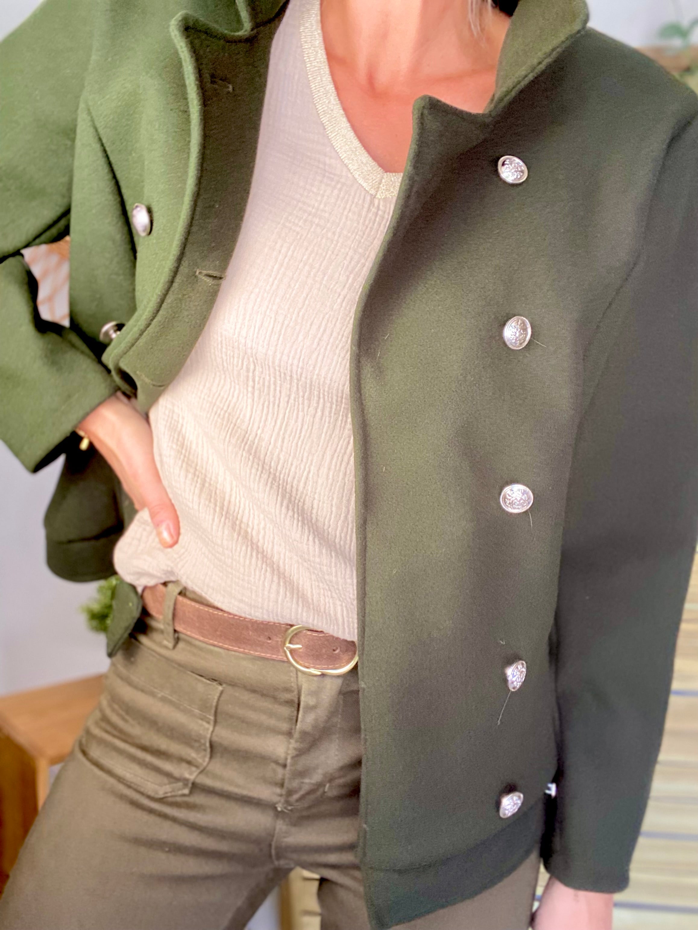 Veste caban légère JACK - Kaki foncé