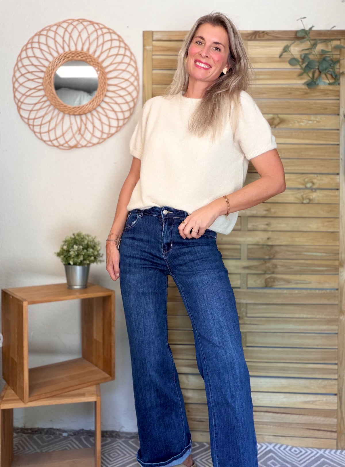 Pull laine et alpaga PEGGY - Écru