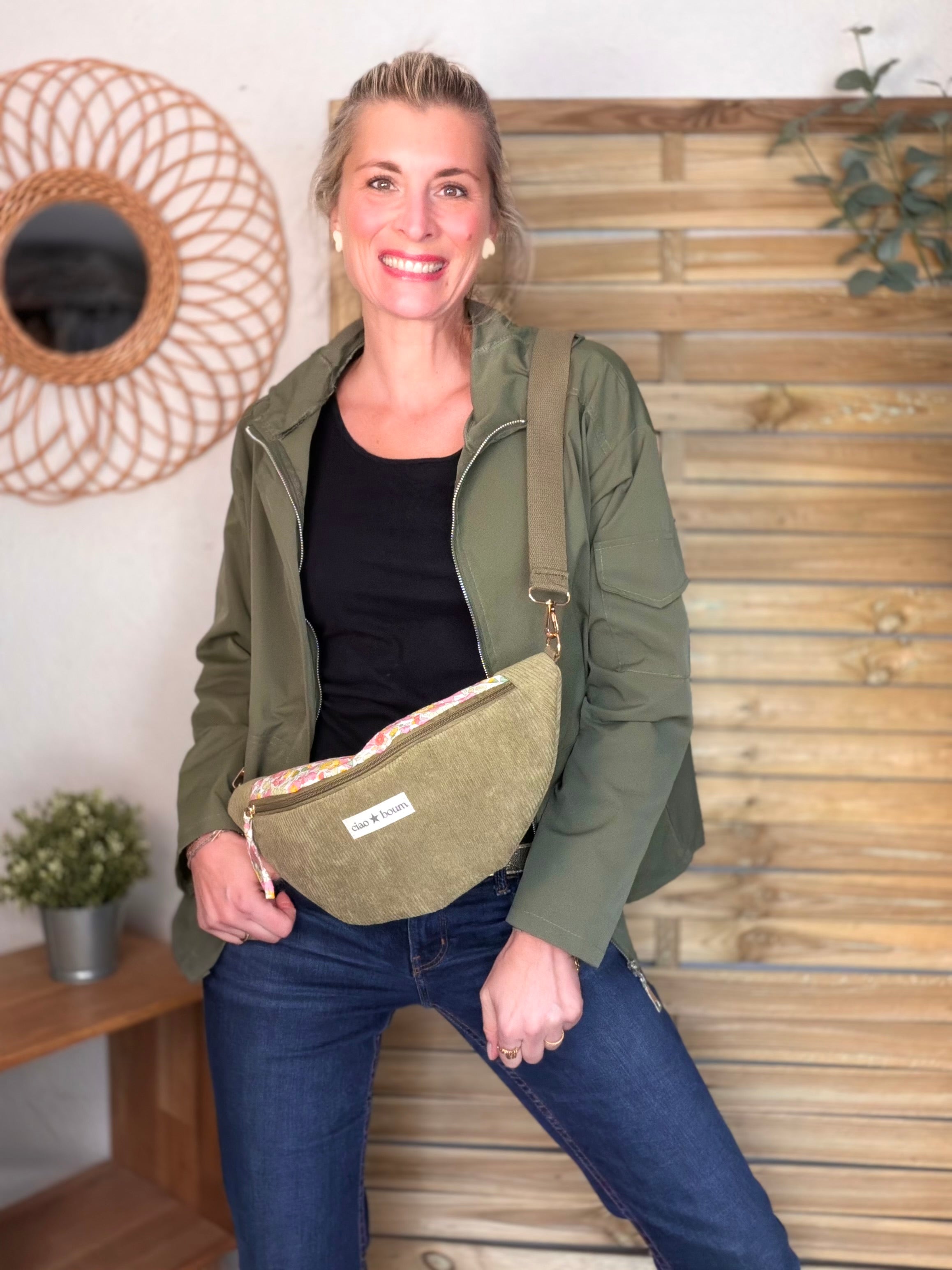 Veste Coupe vent court LIZZIE - Kaki
