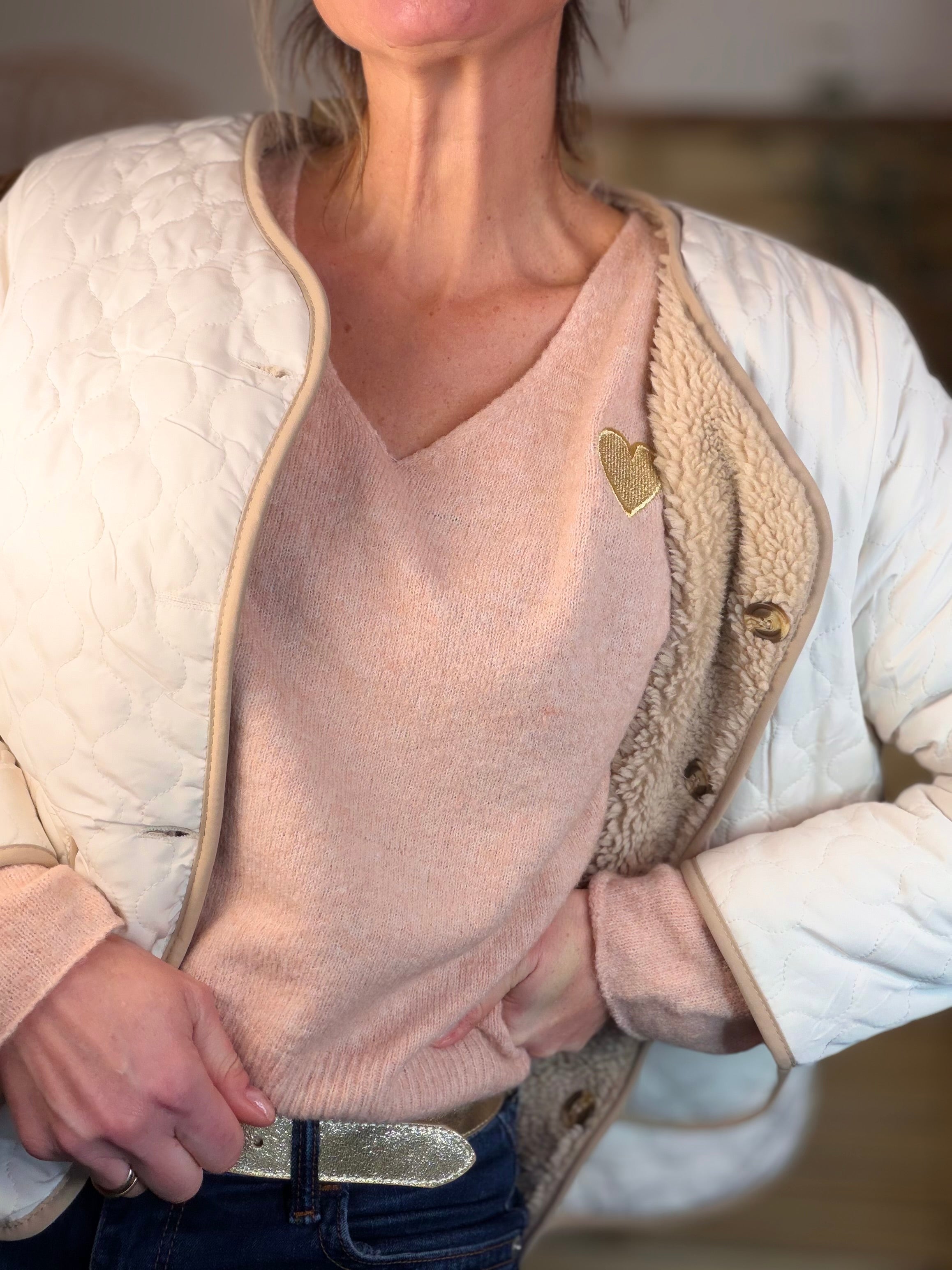 ⚡️ ARRIVAGE - Veste matelassée réversible Sherpa NOÉMIE Beige