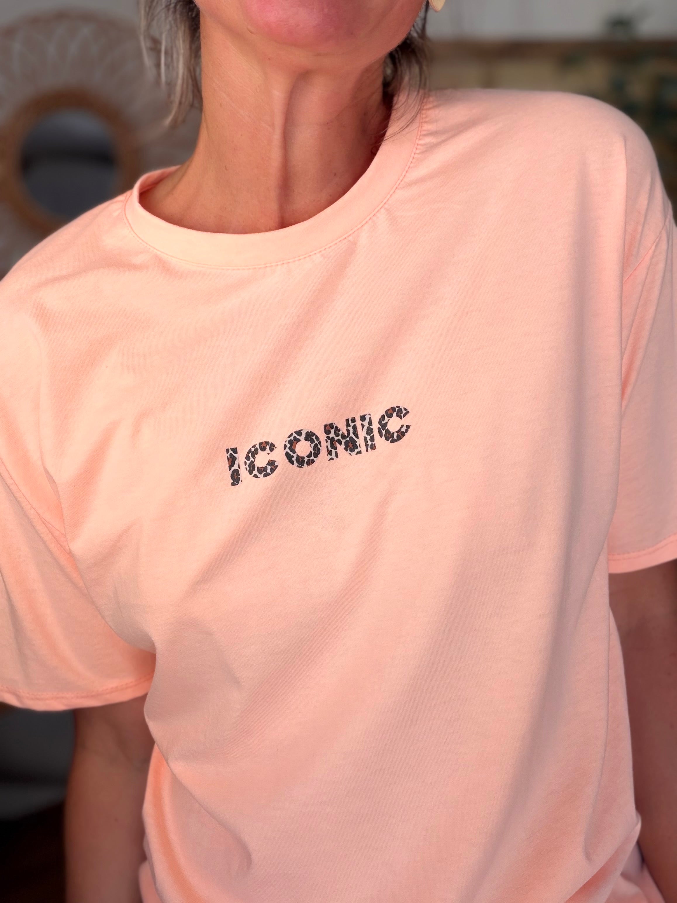 Tee shirt ICONIC Léo LÉONA Saumon