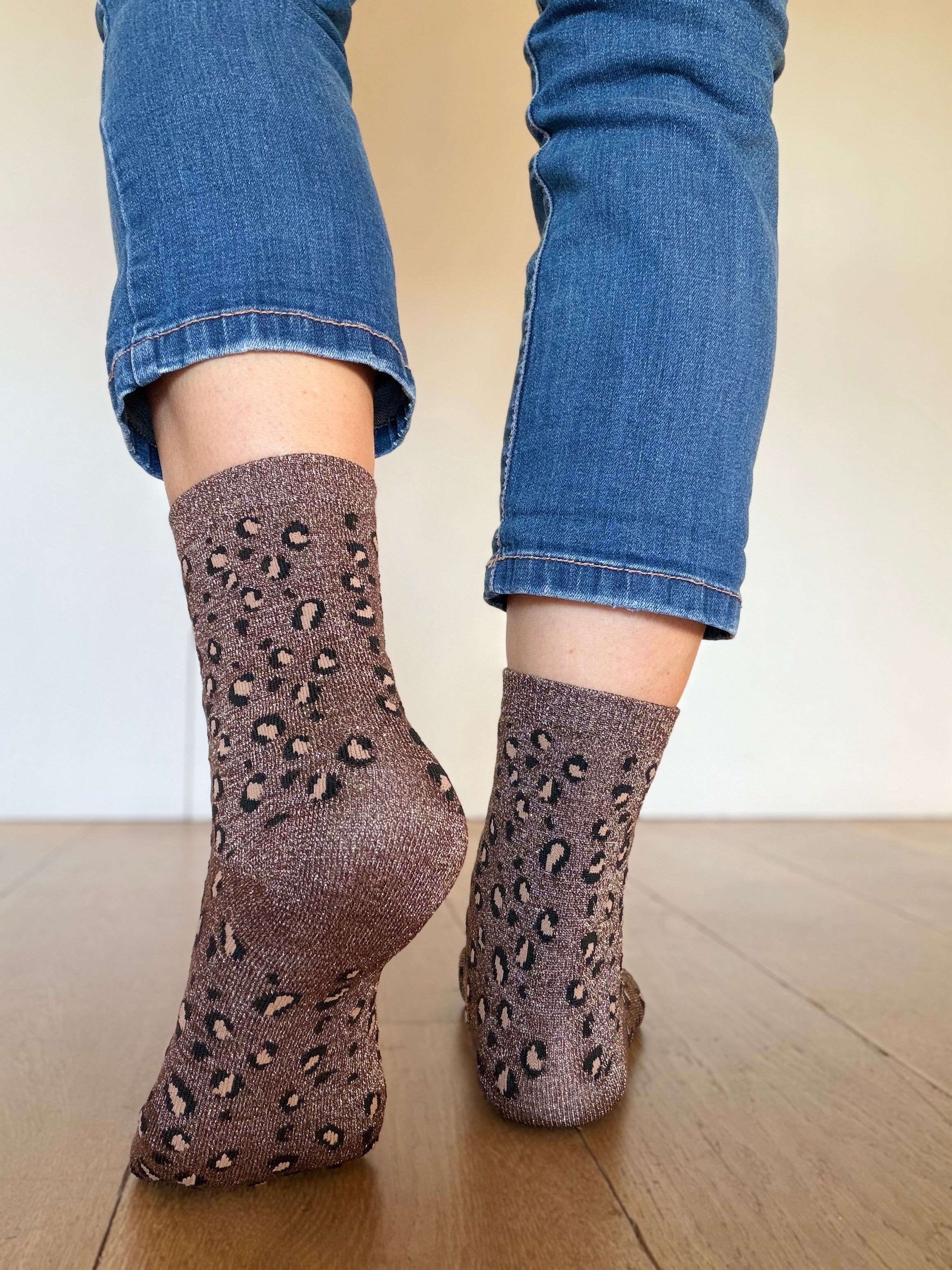 Chaussettes scintillantes glitter  ZAHO - Léo Choco