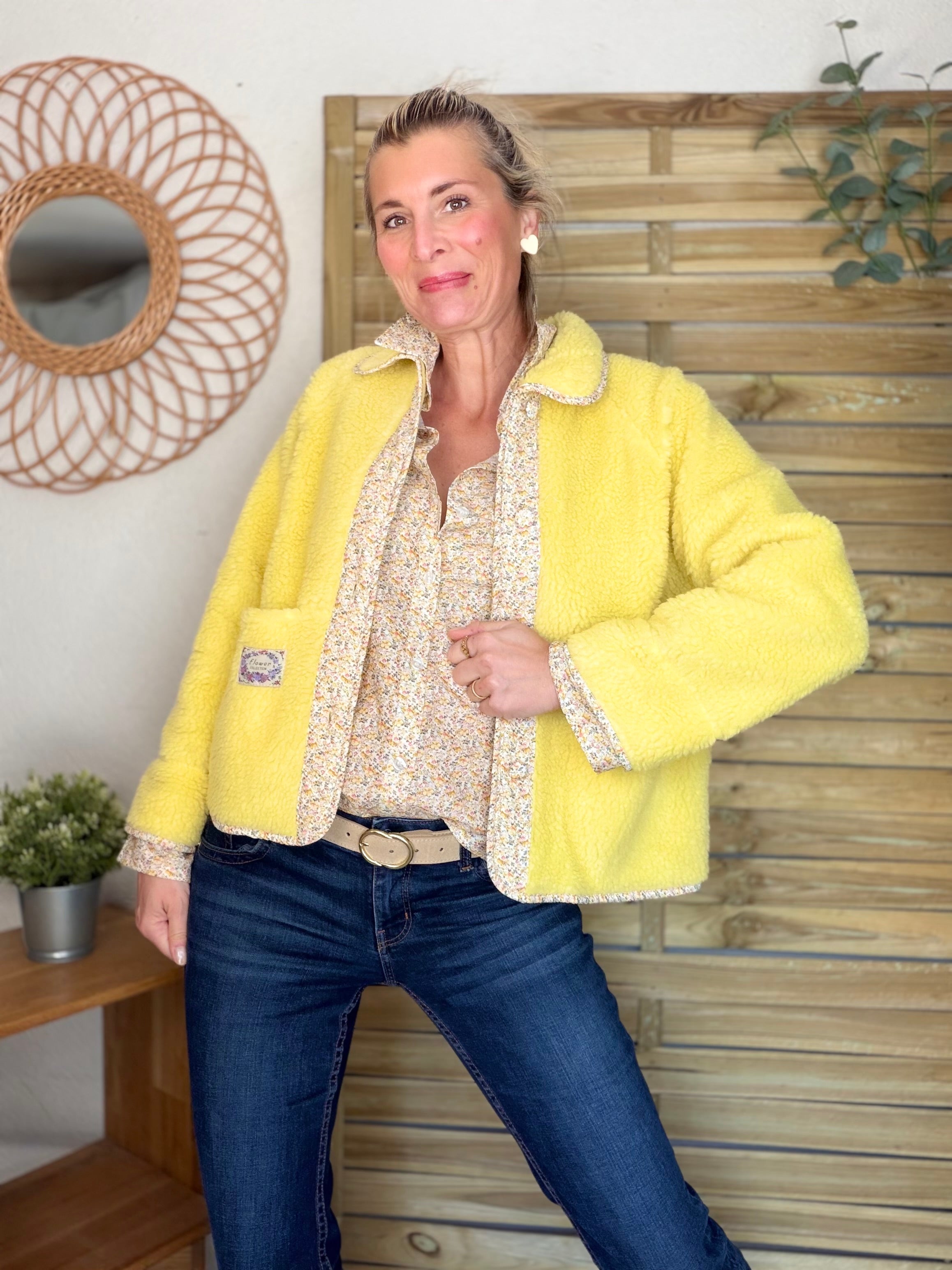 Chemise imprimée Liberty AZÉLIE Jaune