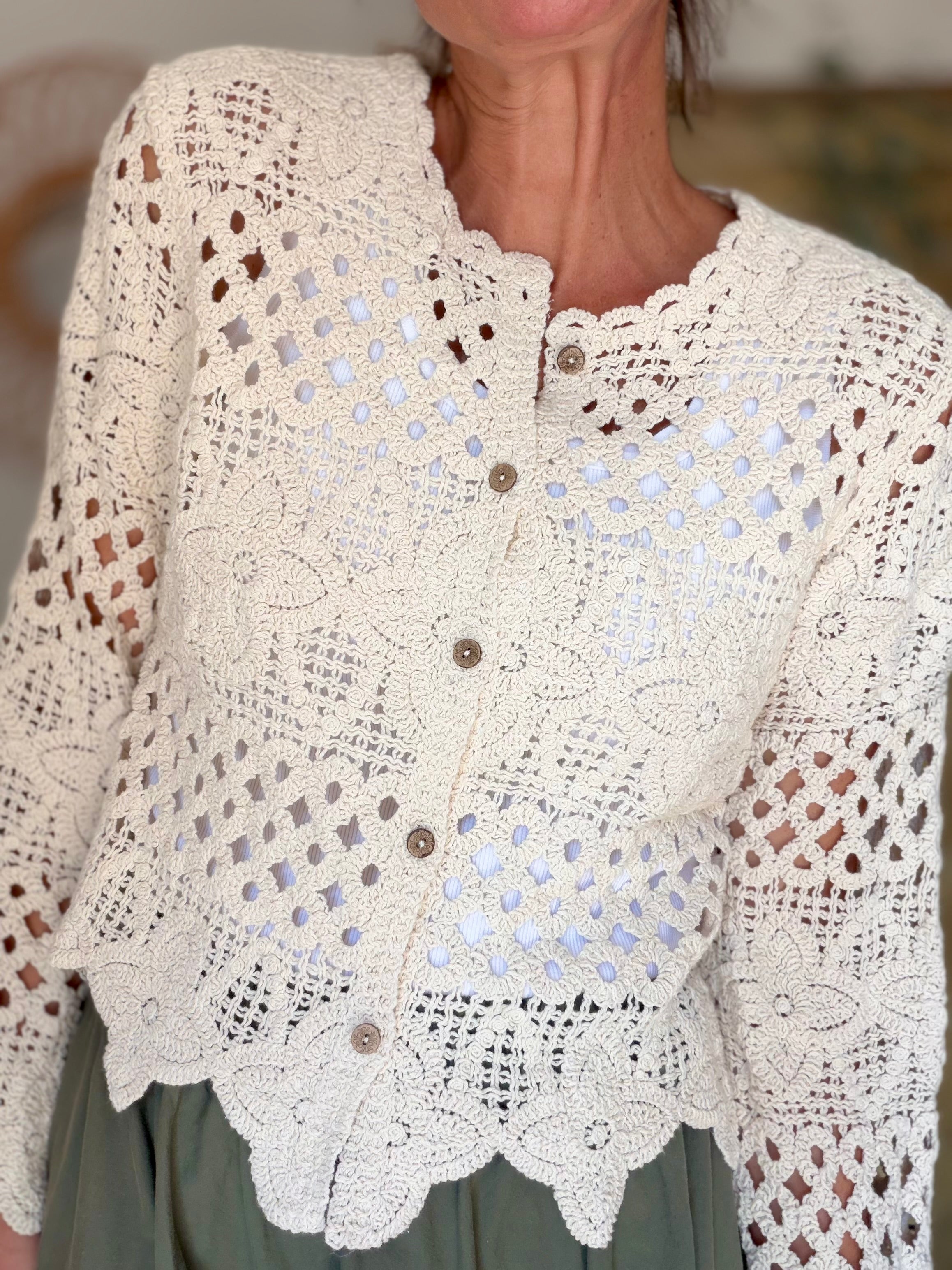 ⚡️ ARRIVAGE - Gilet en crochet PACOME écru