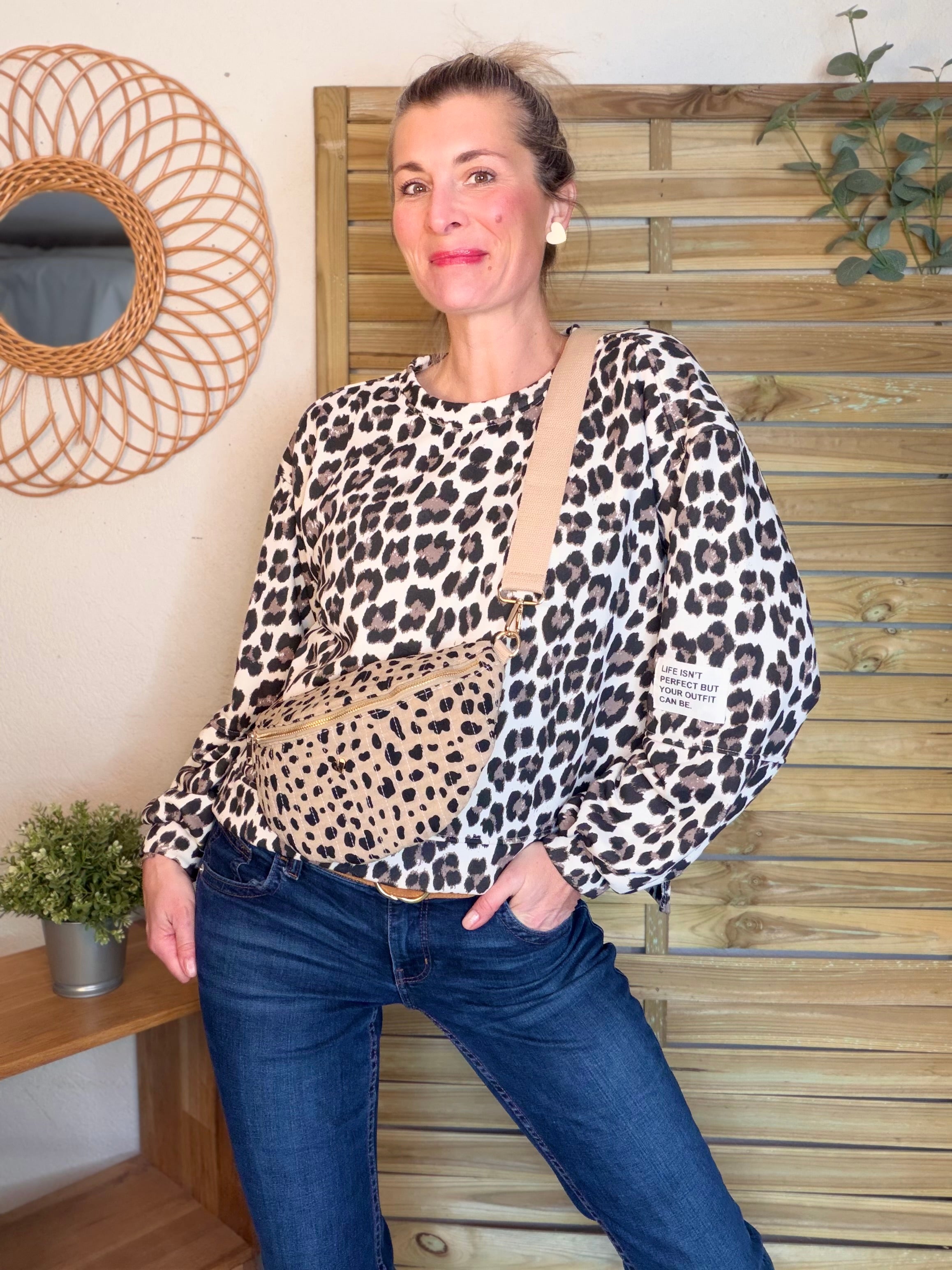 Sweat Léo Beige MAELLE