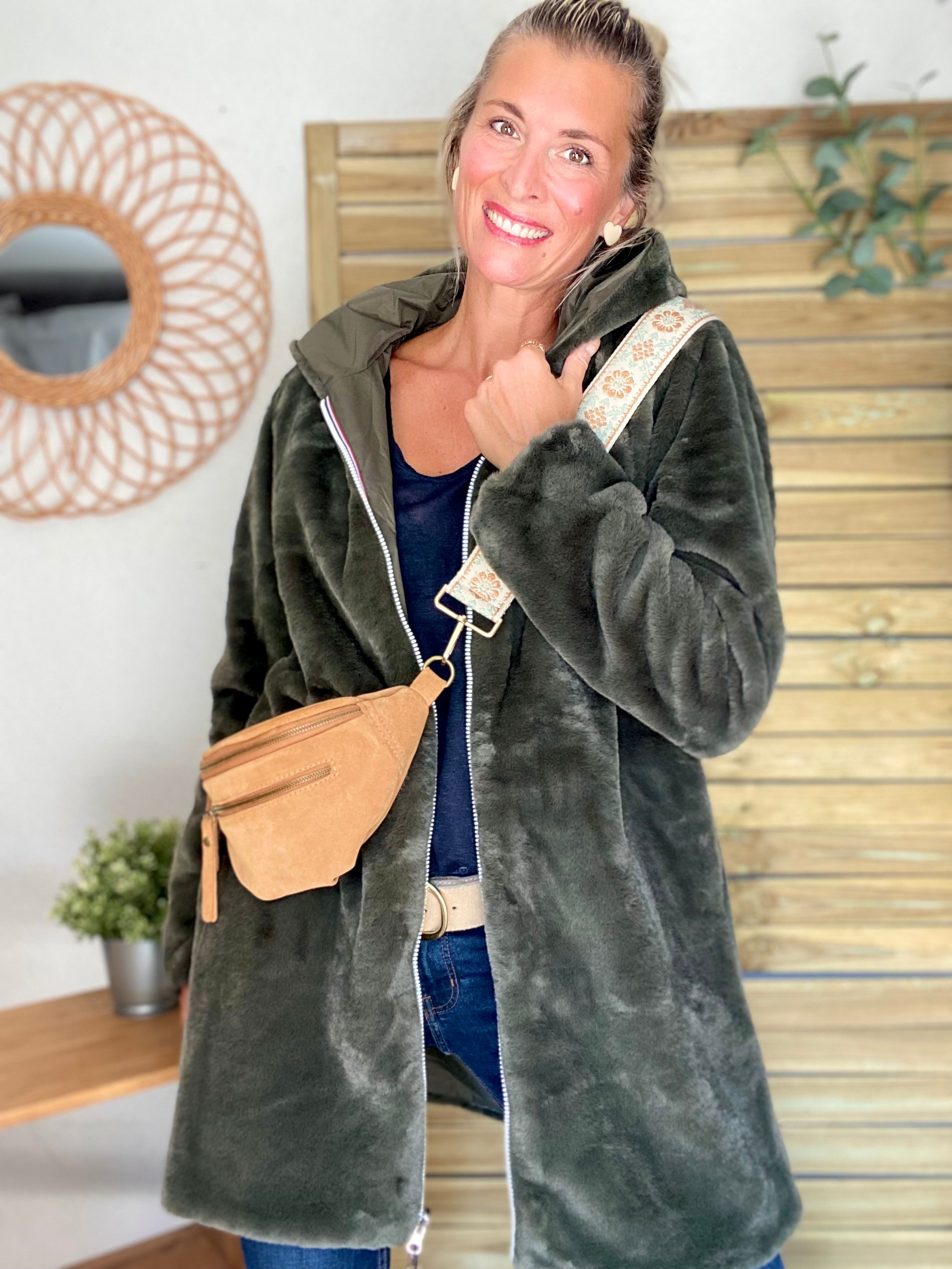 Parka Imperméable réversible fourrée Kaki / Kaki ALIX - LAURA JO
