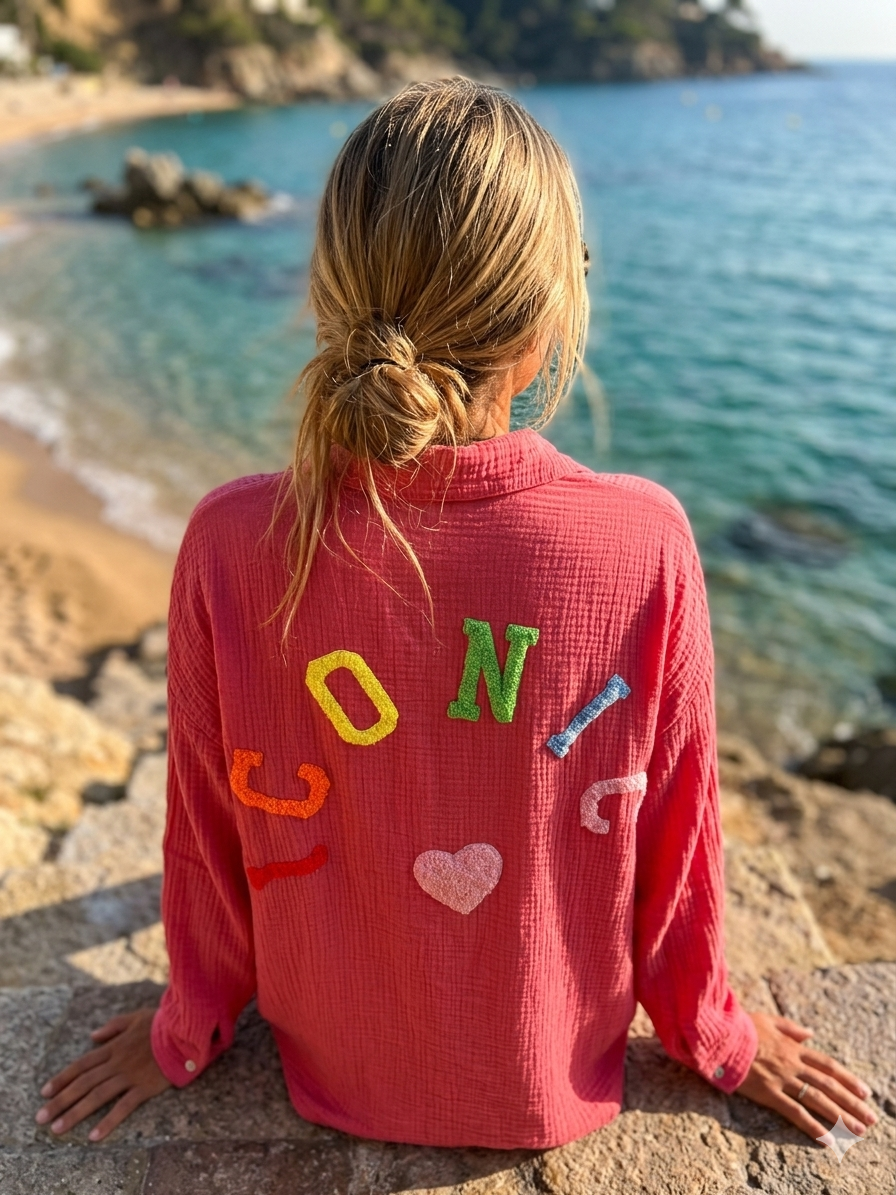 Chemise en gaze de coton ICONIC - ALANIS Rose fuschia