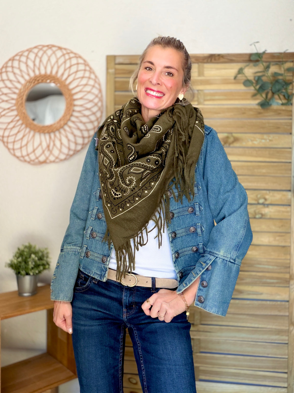 Écharpe Bandana Kaki