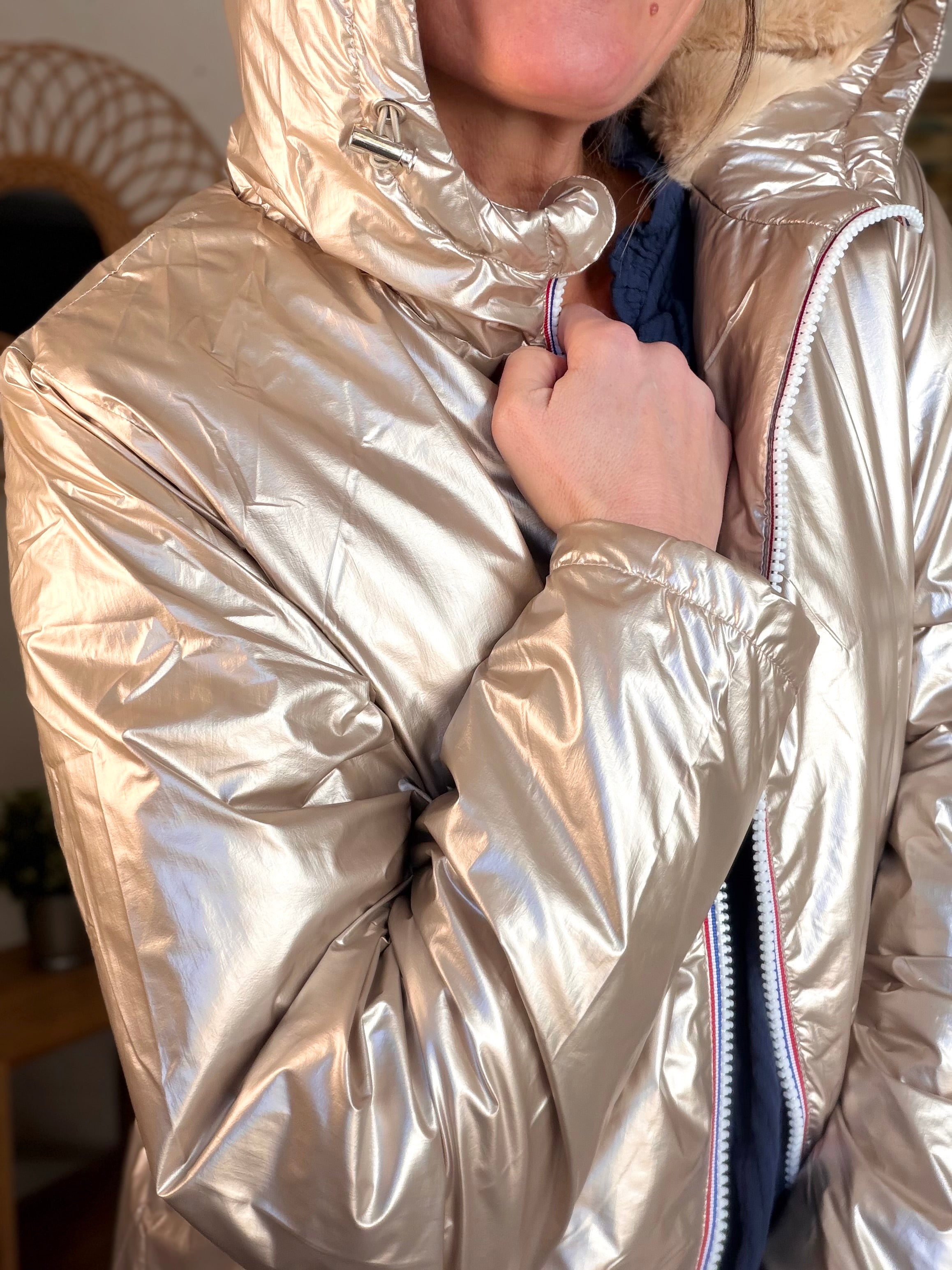 ⚡️ ARRIVAGE - Parka Imperméable fourré ALICE - Beige rosé