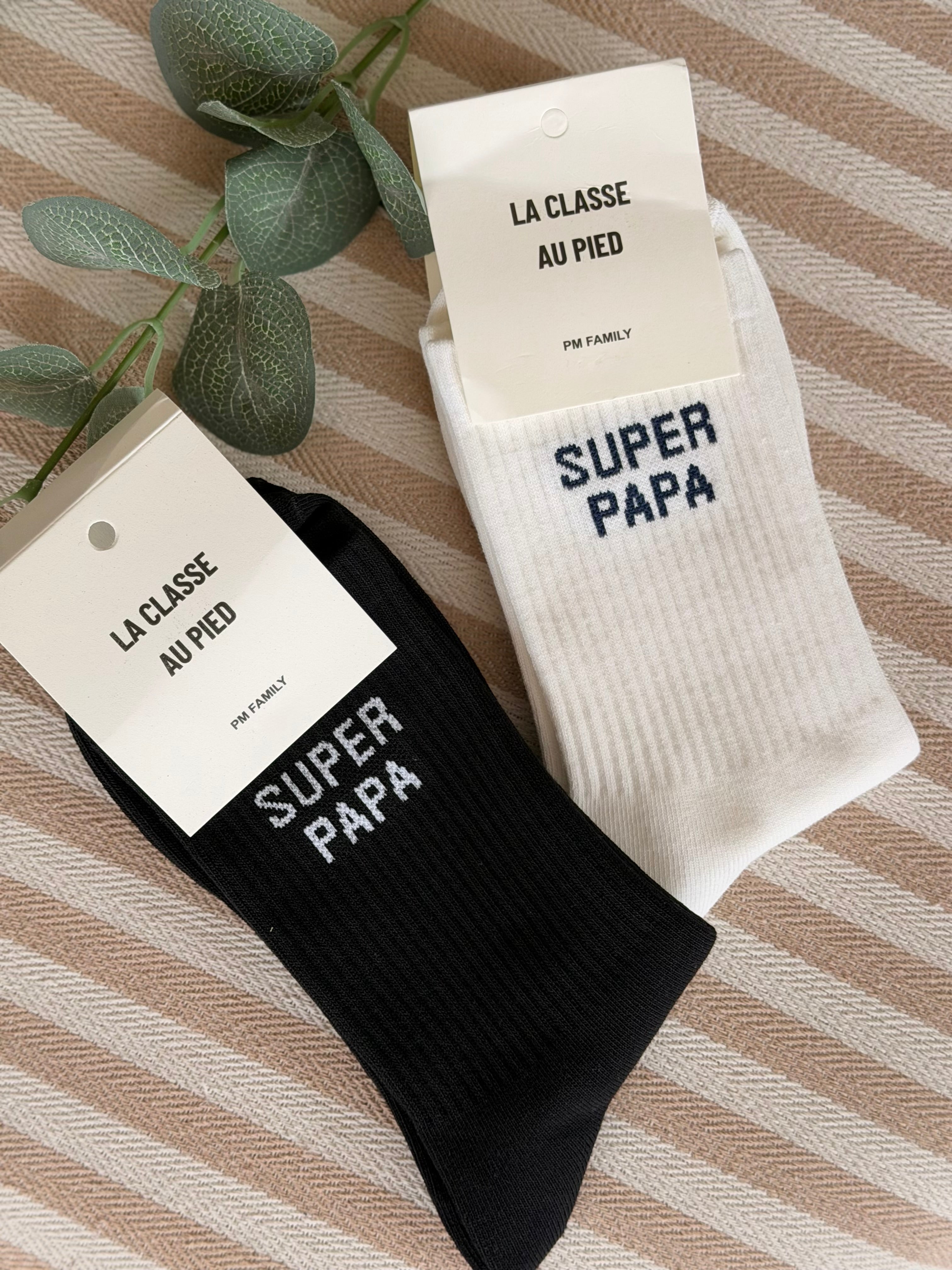 Chaussettes à message SUPER PAPA - LA CLASSE AU PIED - ZACK