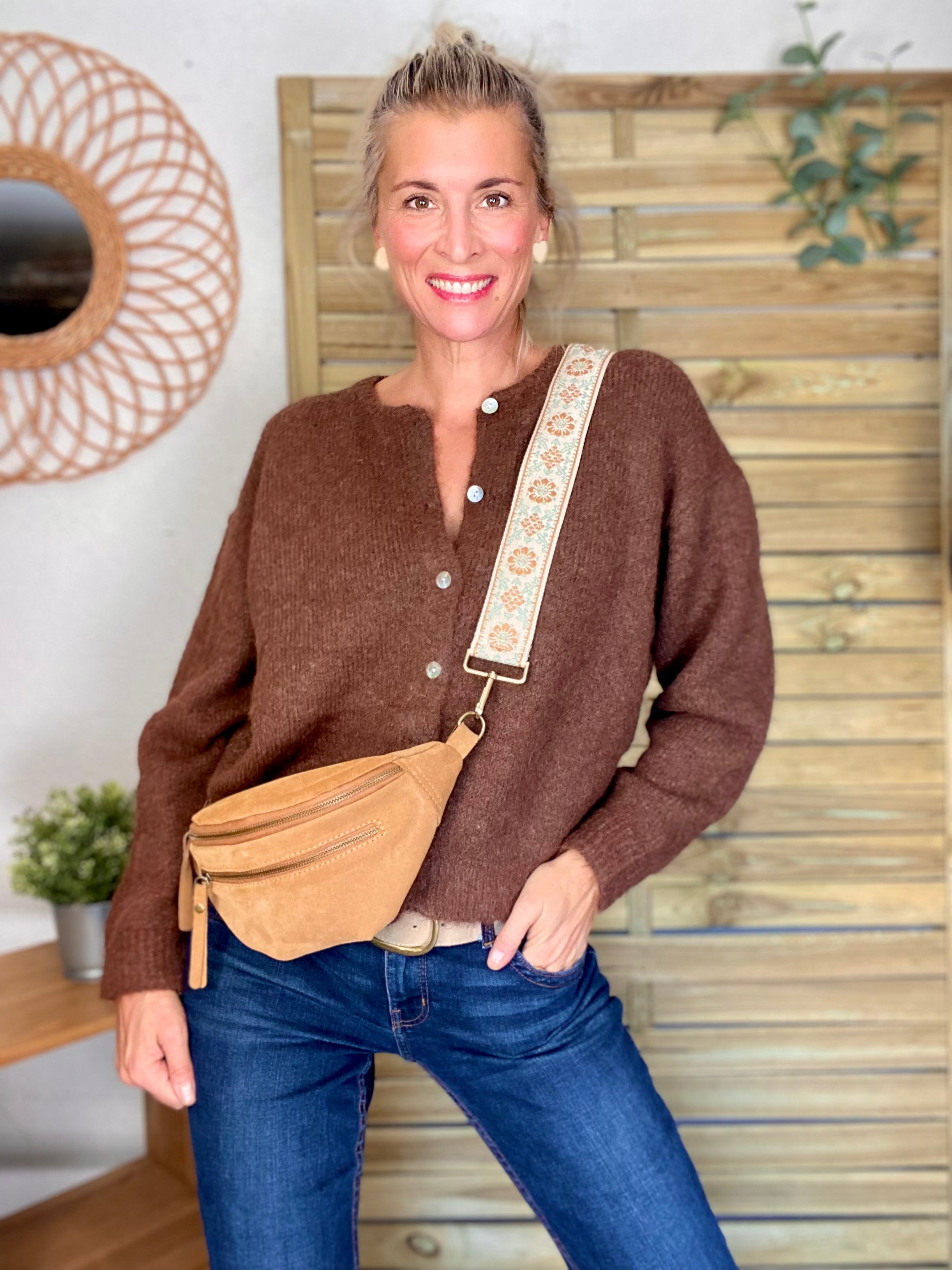 Gilet en maille SYDNEY - Chocolat