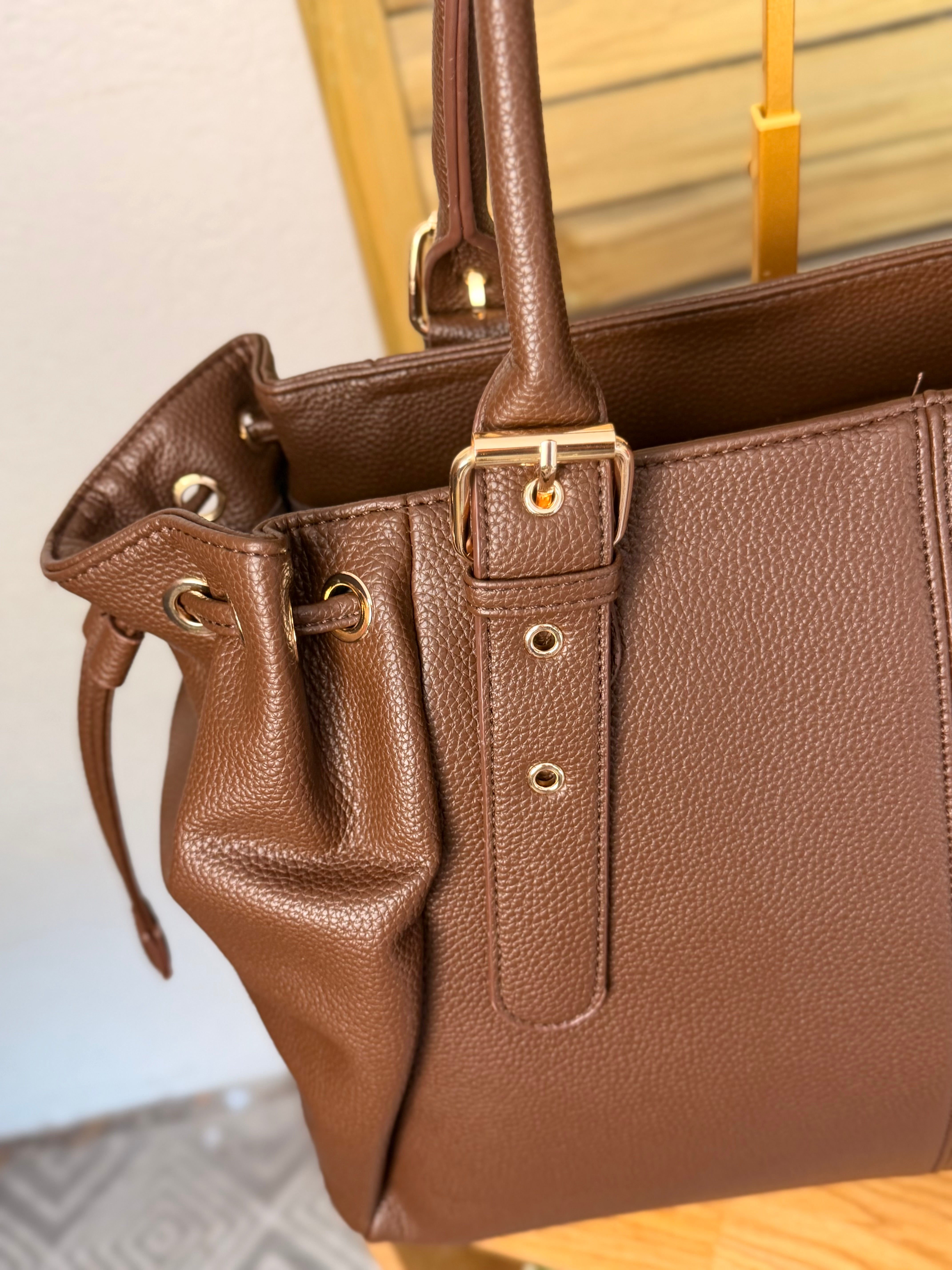 Sac cabas XL simili cuir CLÉA Café