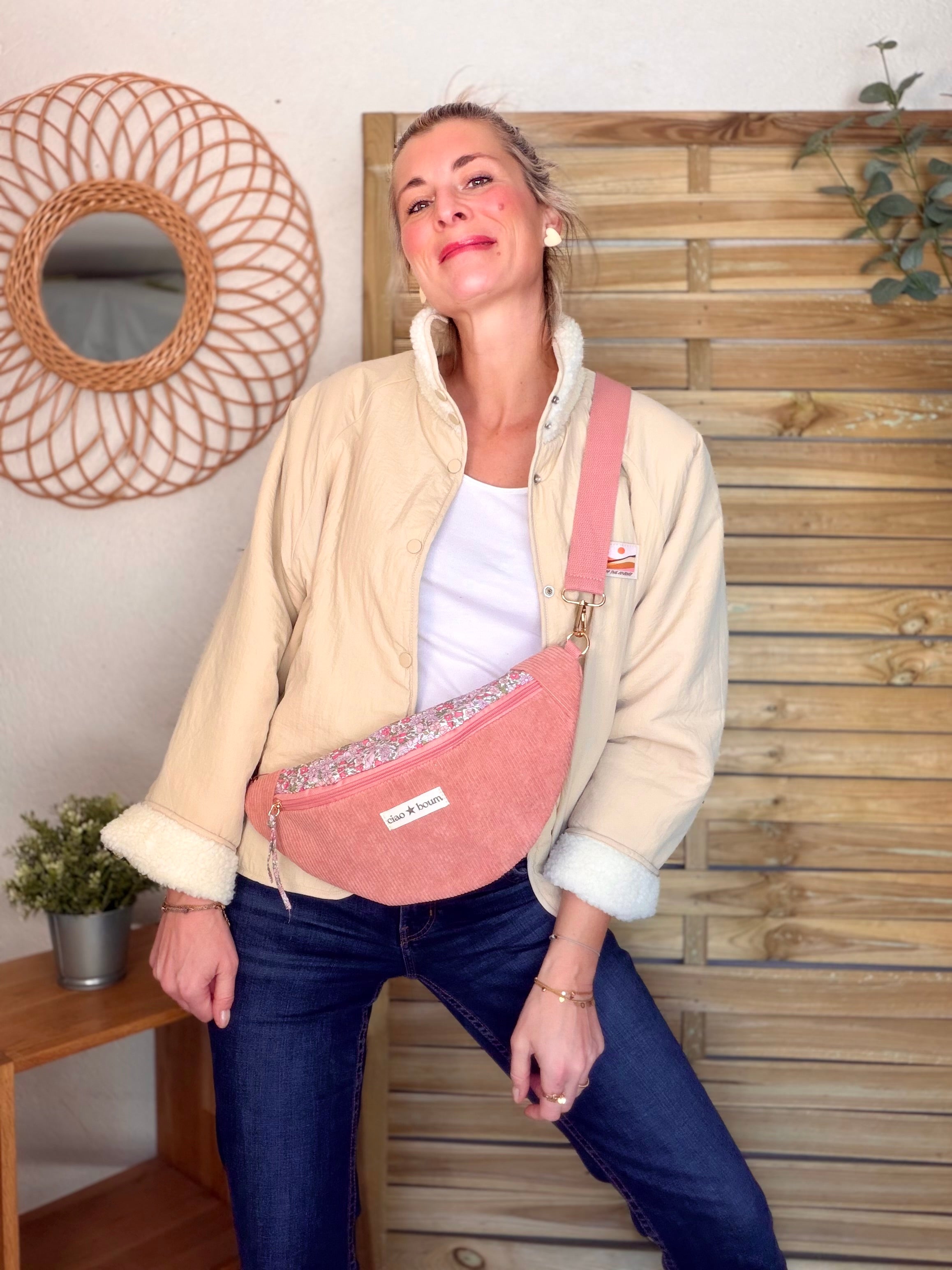 Veste matelassée réversible Sherpa AMÉLIE Beige