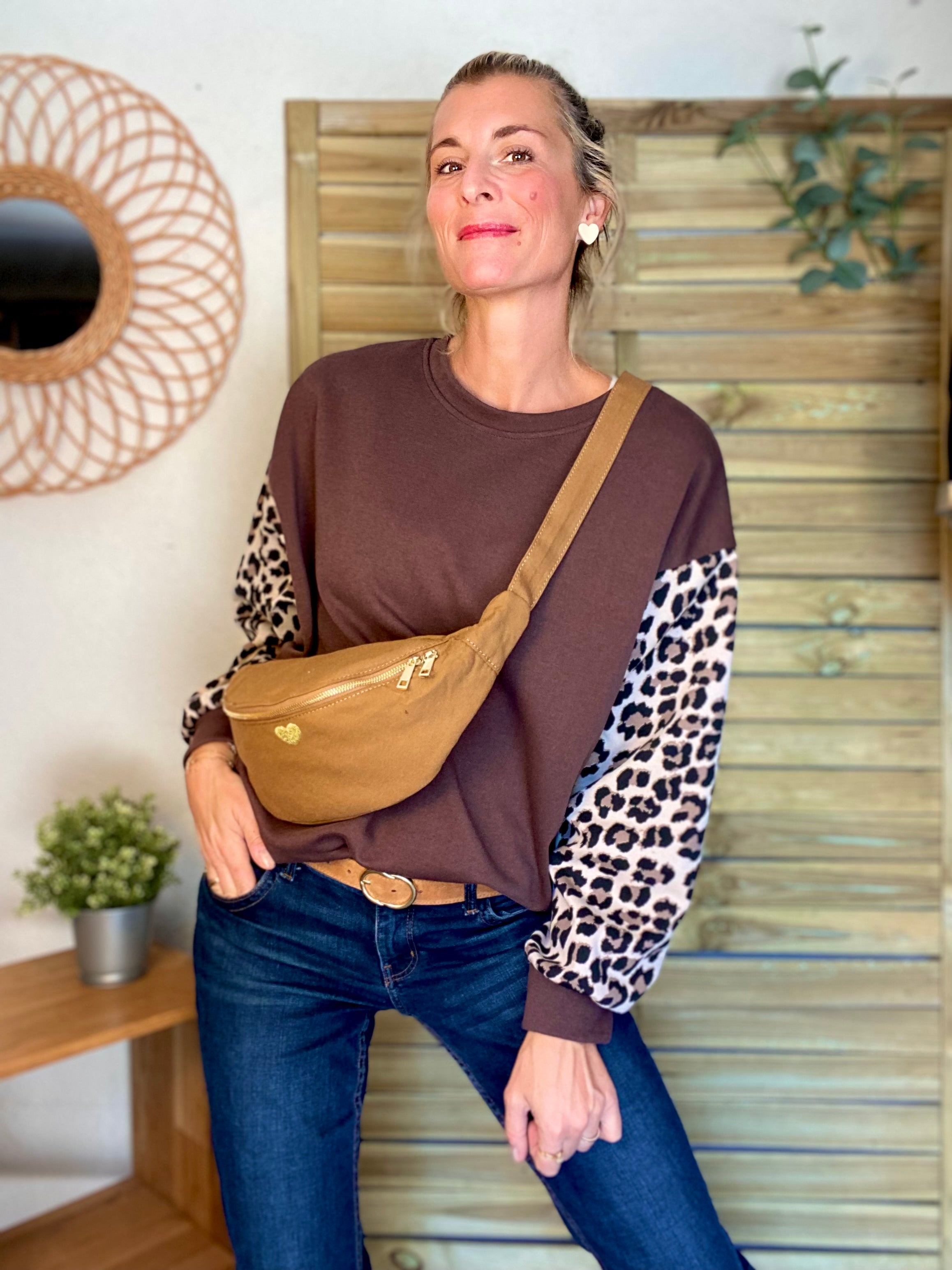 Sweat ample manches Léo LAURINE 🐆