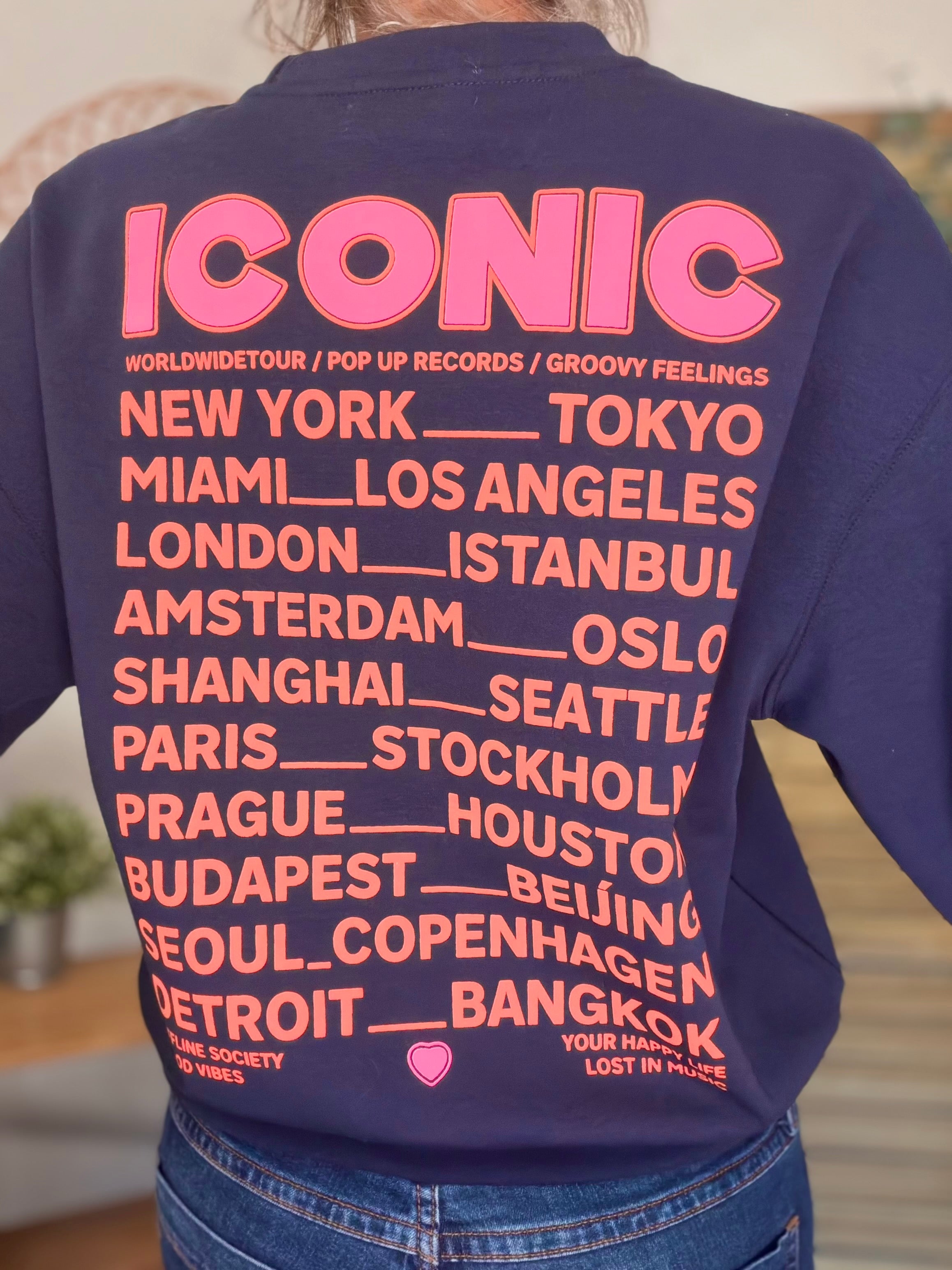 Sweat ICONIC ultra doux OMBLINE - Bleu marine