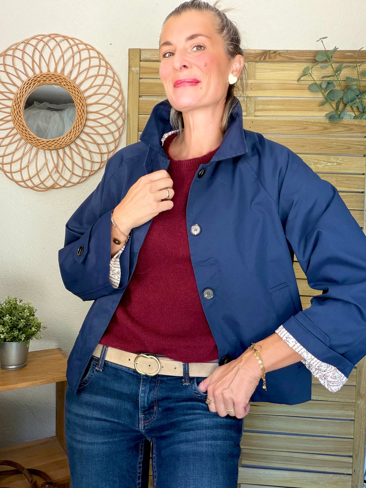 Veste Trench avec Liberty - MADELEINE Bleu marine
