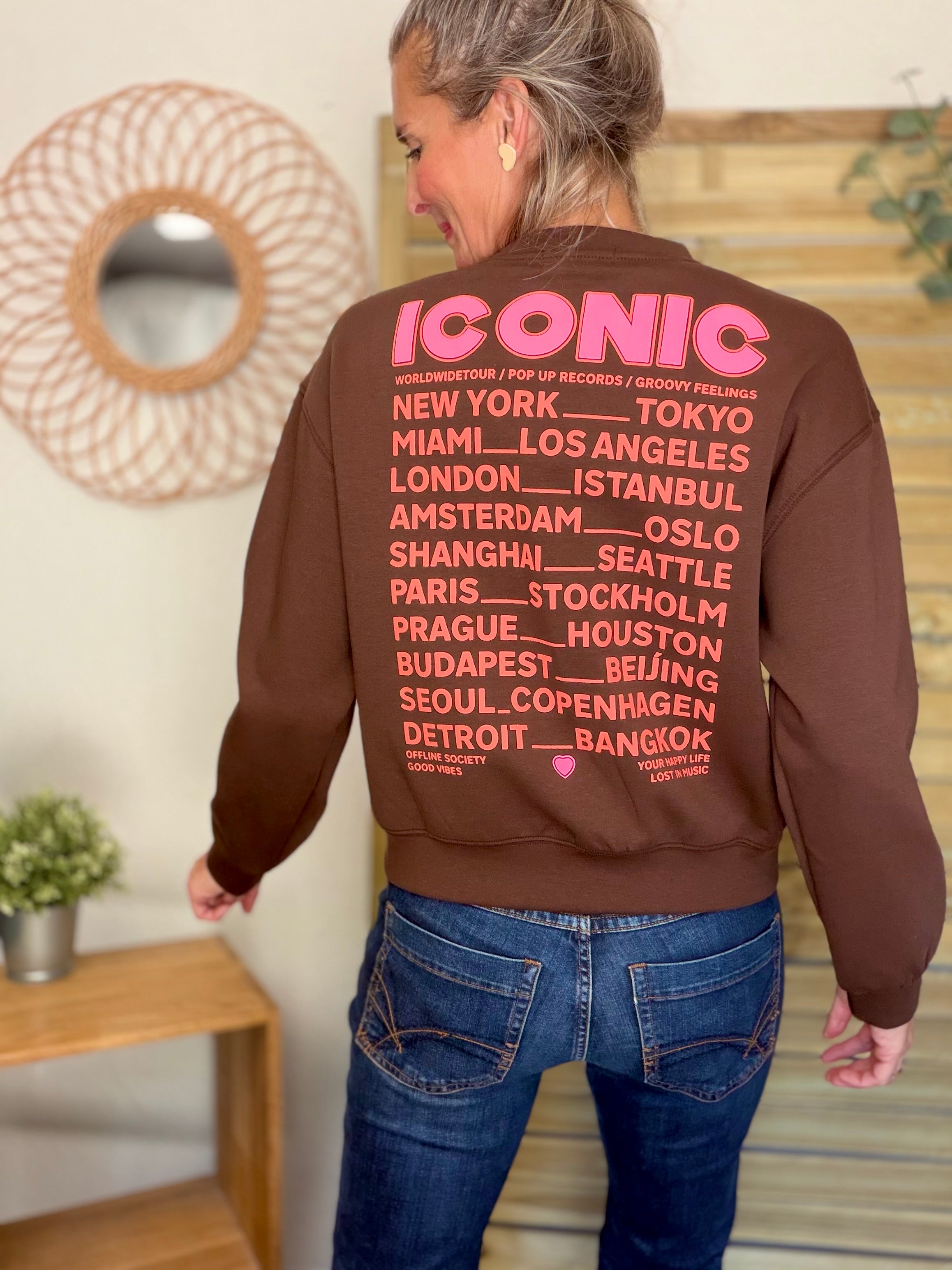 Sweat ICONIC ultra doux OMBLINE - Chocolat