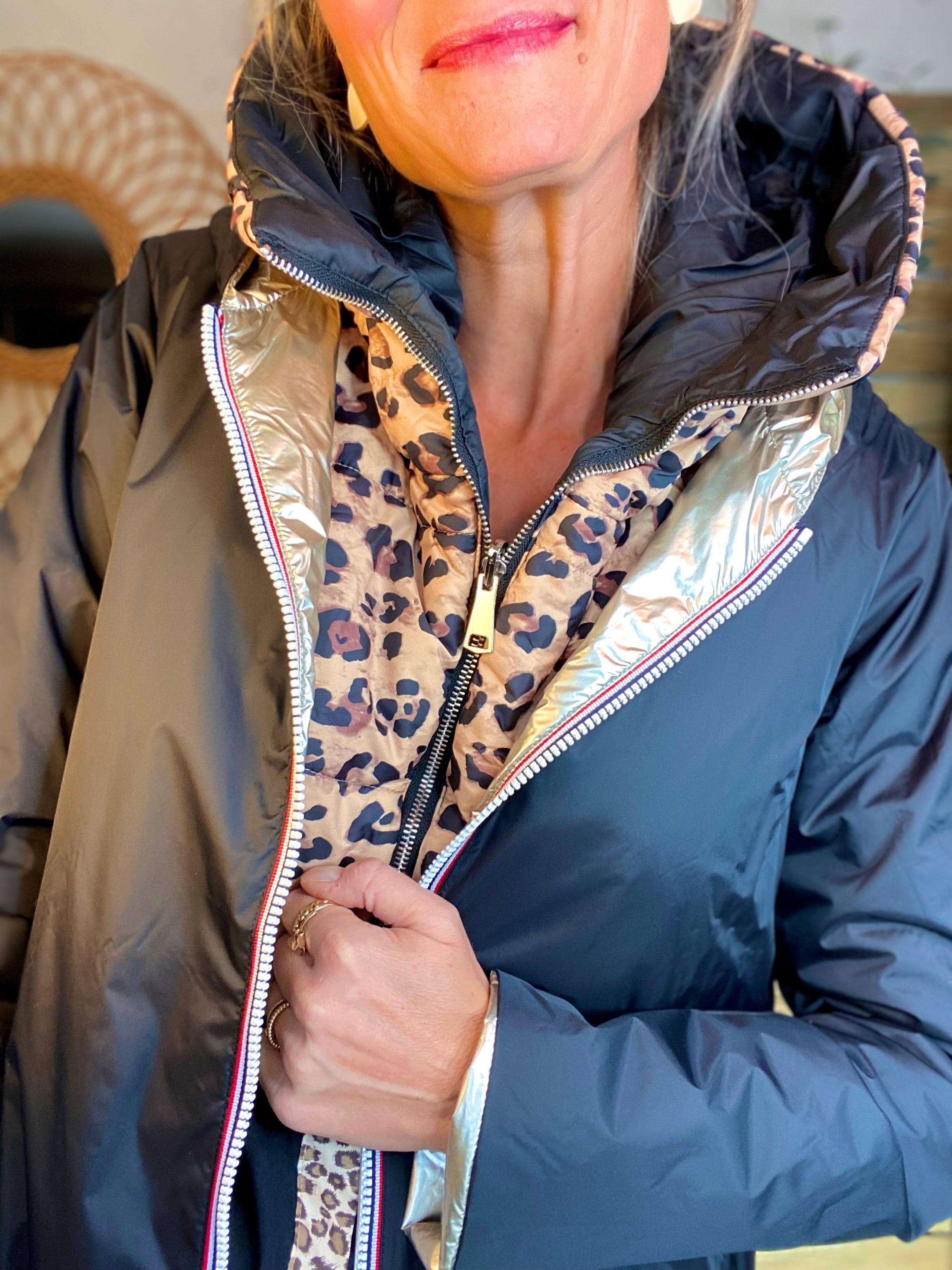 Col capuche amovible ARCHIE - Noir Léo 🐆