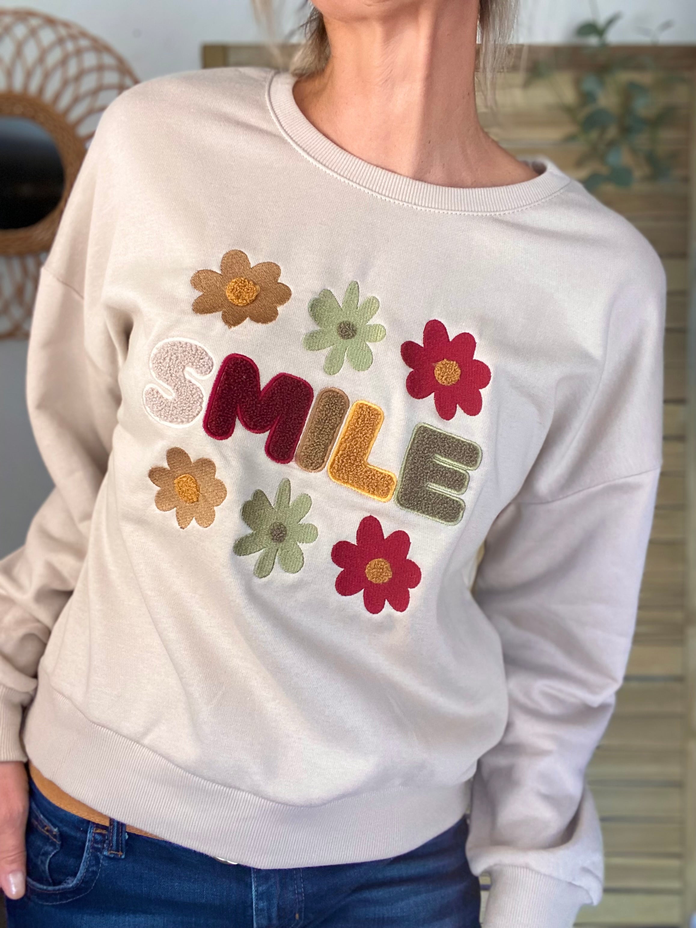 Sweat SMILE - Beige