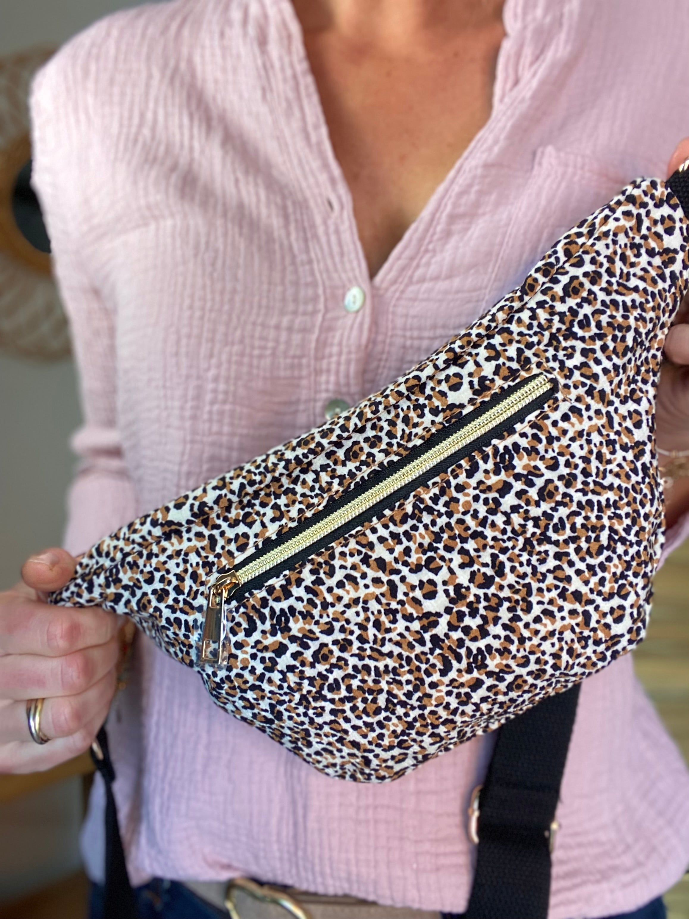 Sac banane Ciao Boum ELONY - Léo beige 🐆