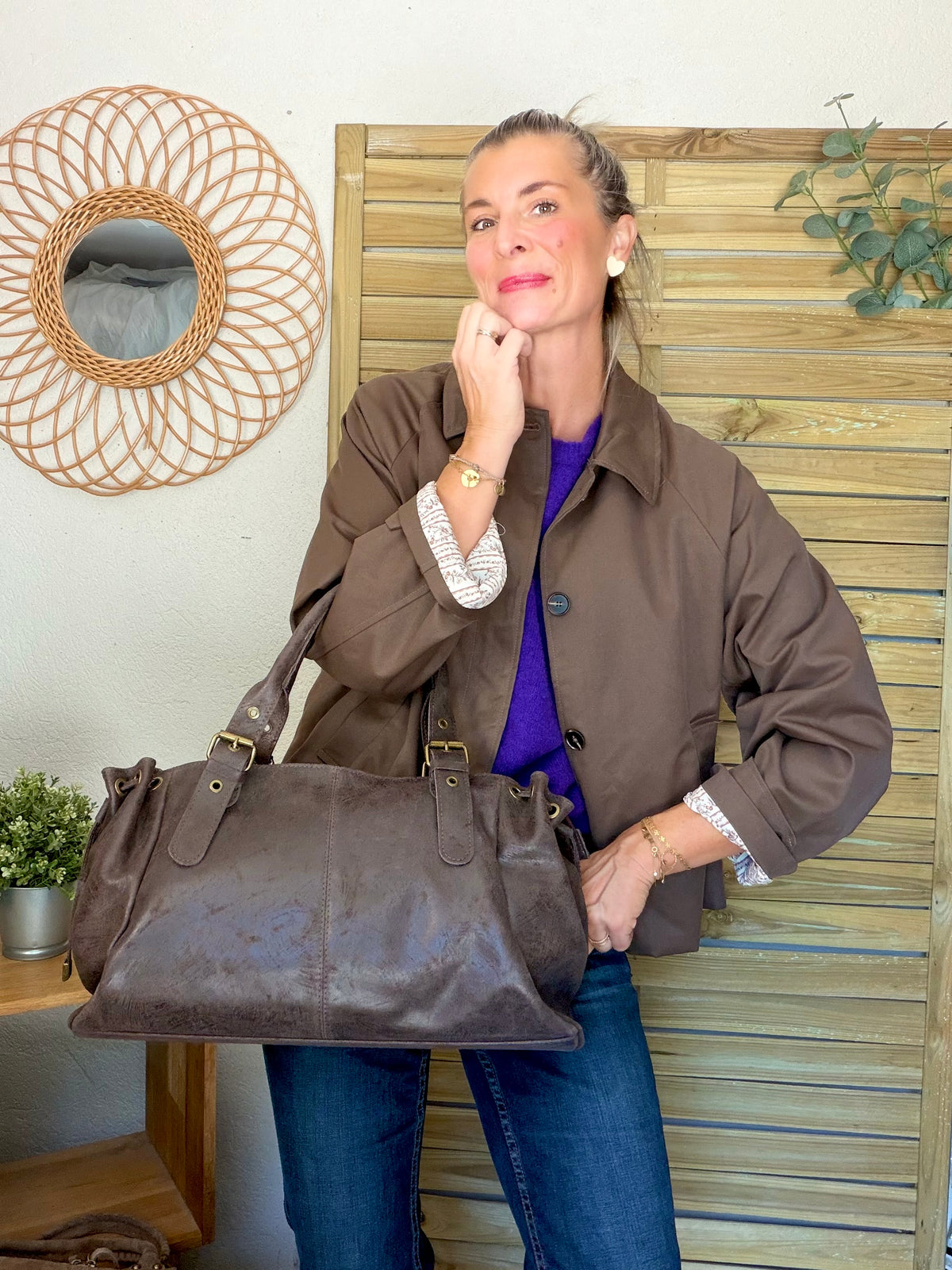 Veste Trench avec Liberty - MADELEINE Chocolat