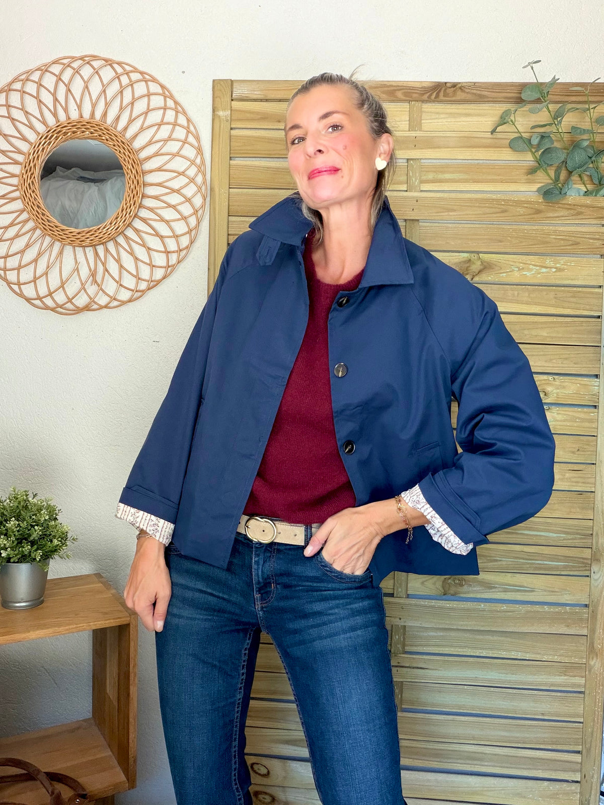 Veste Trench avec Liberty - MADELEINE Bleu marine