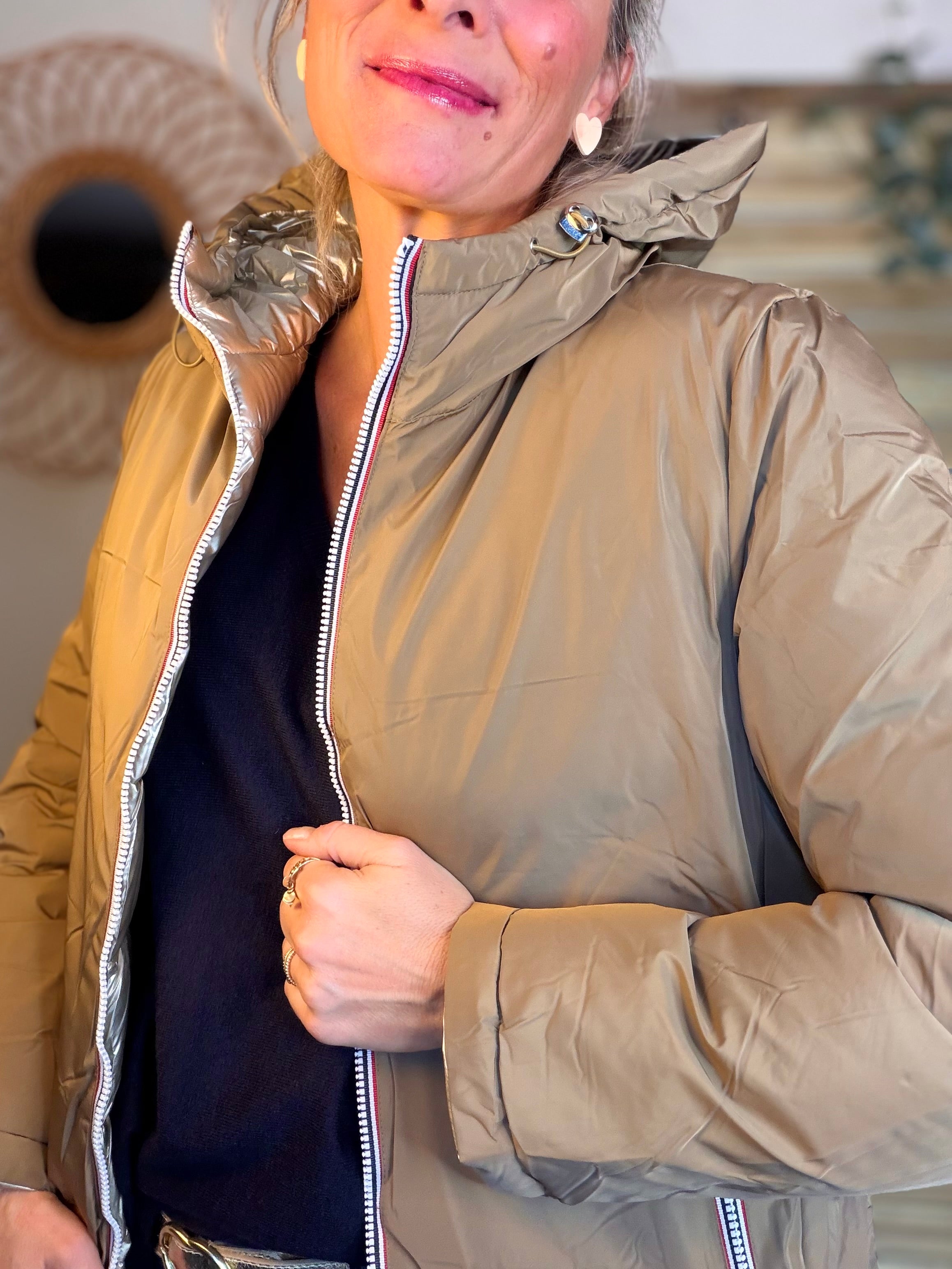 ⚡️PÉPITES FRIDAY - Doudoune imperméable réversible longue ANGÈLE COURT - Camel - MELYA MELODY