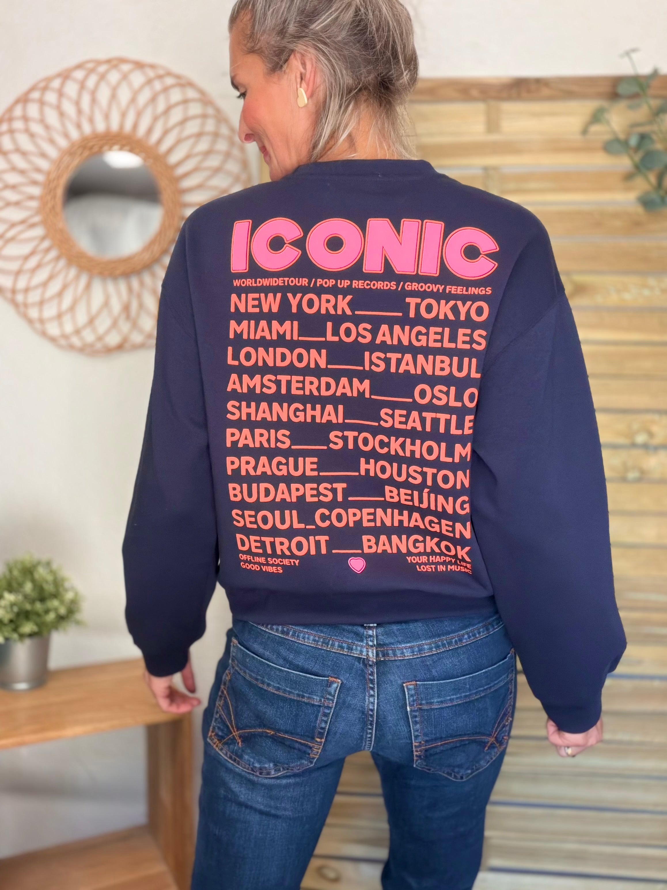 Sweat ICONIC ultra doux OMBLINE - Bleu marine