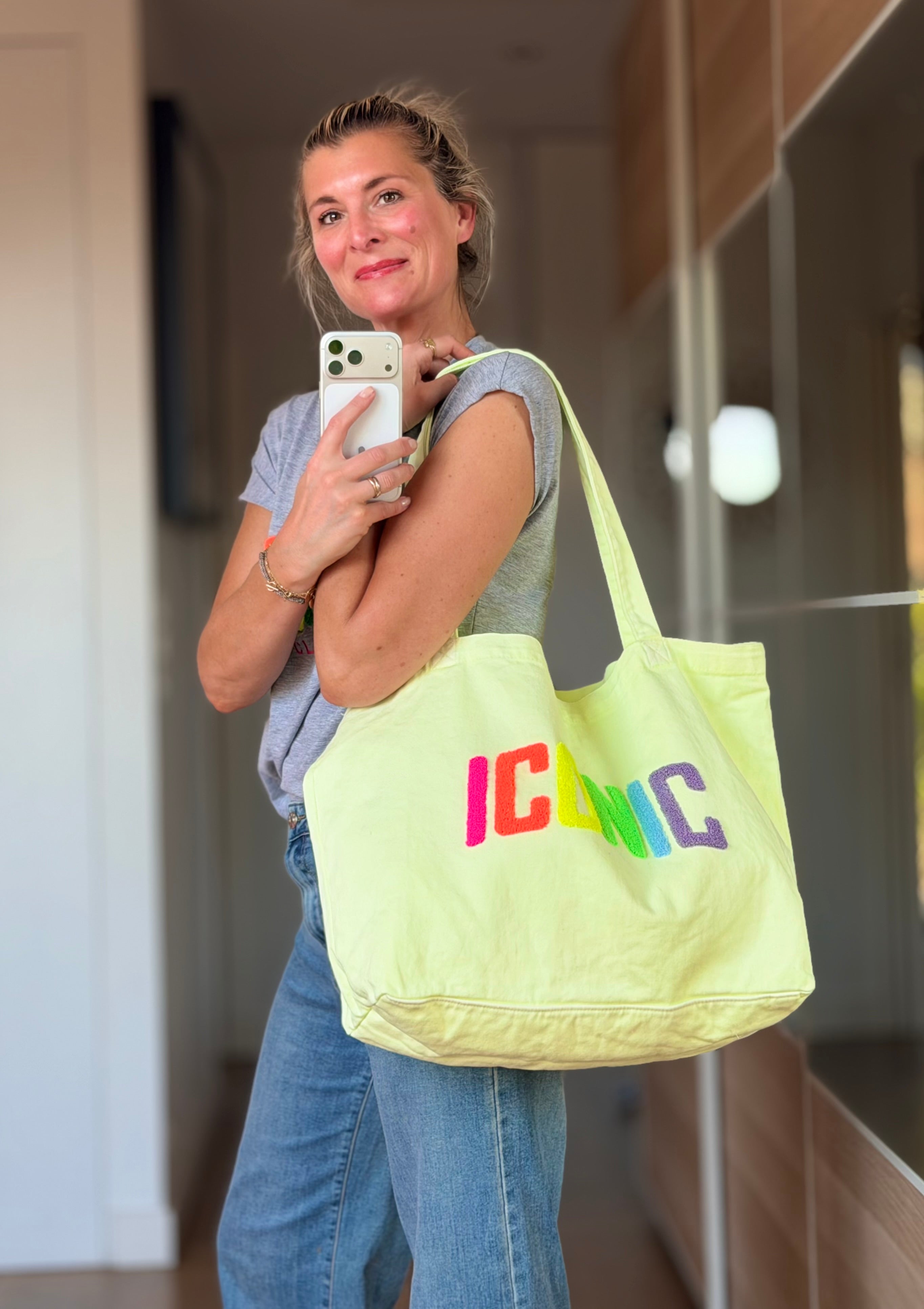 Grand Tote bag ICONIC Jaune VANINA