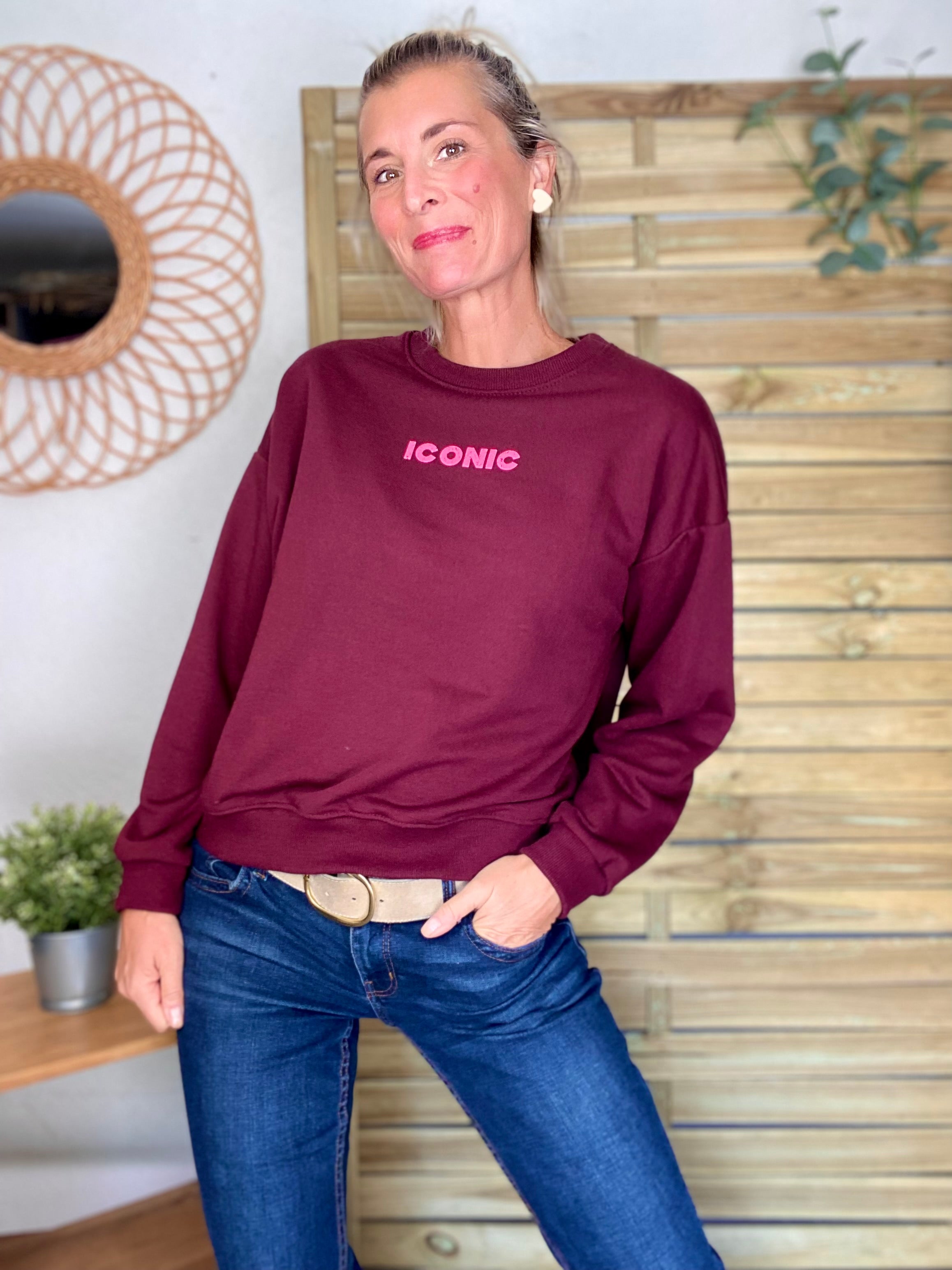 Sweat ICONIC COLINE - Bordeaux