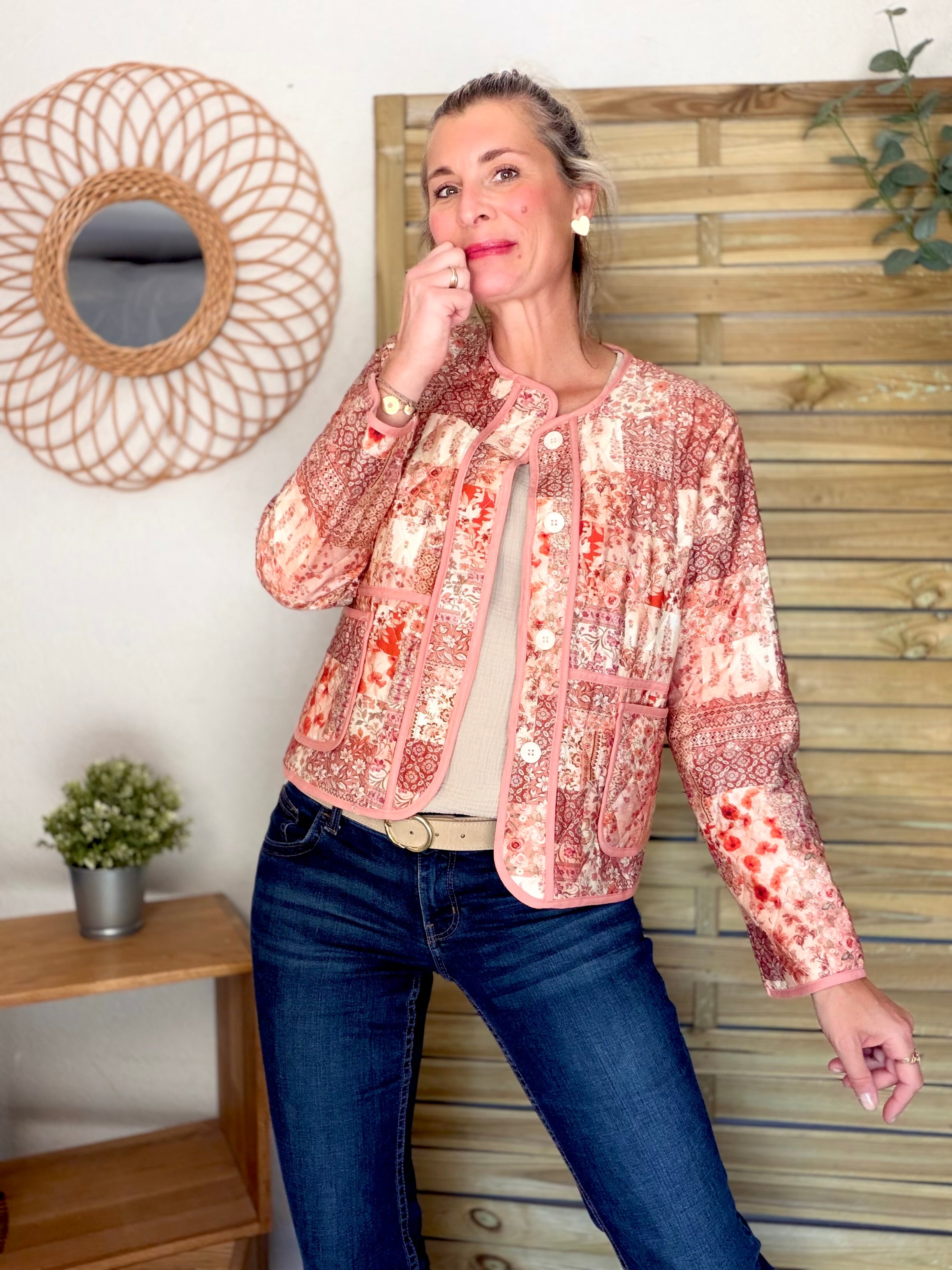 Veste courte Patchwork matelassée légère ADELAÏDE
