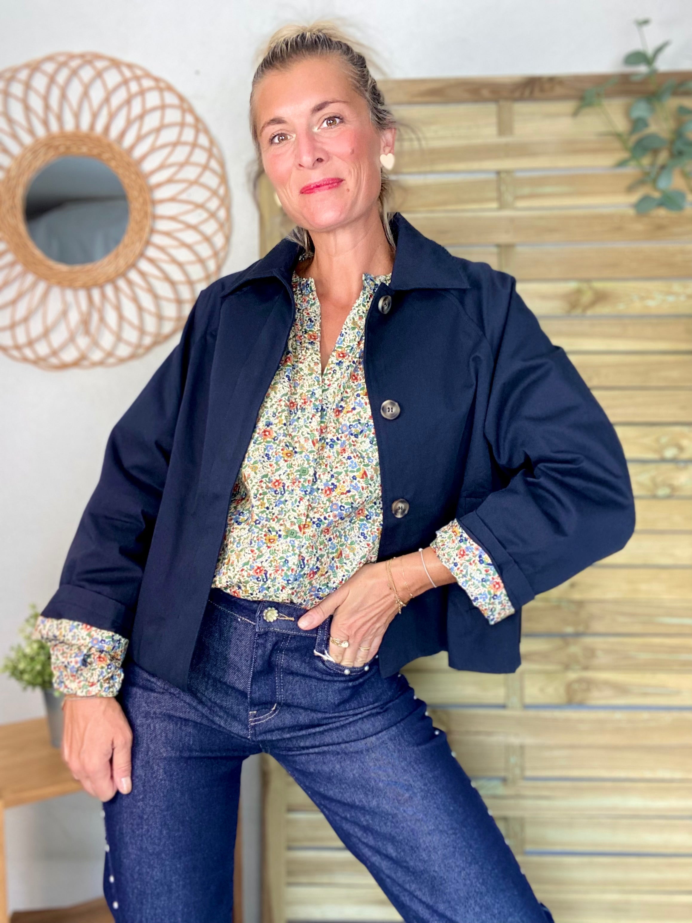 Chemise ample Liberty vert SYBILLE