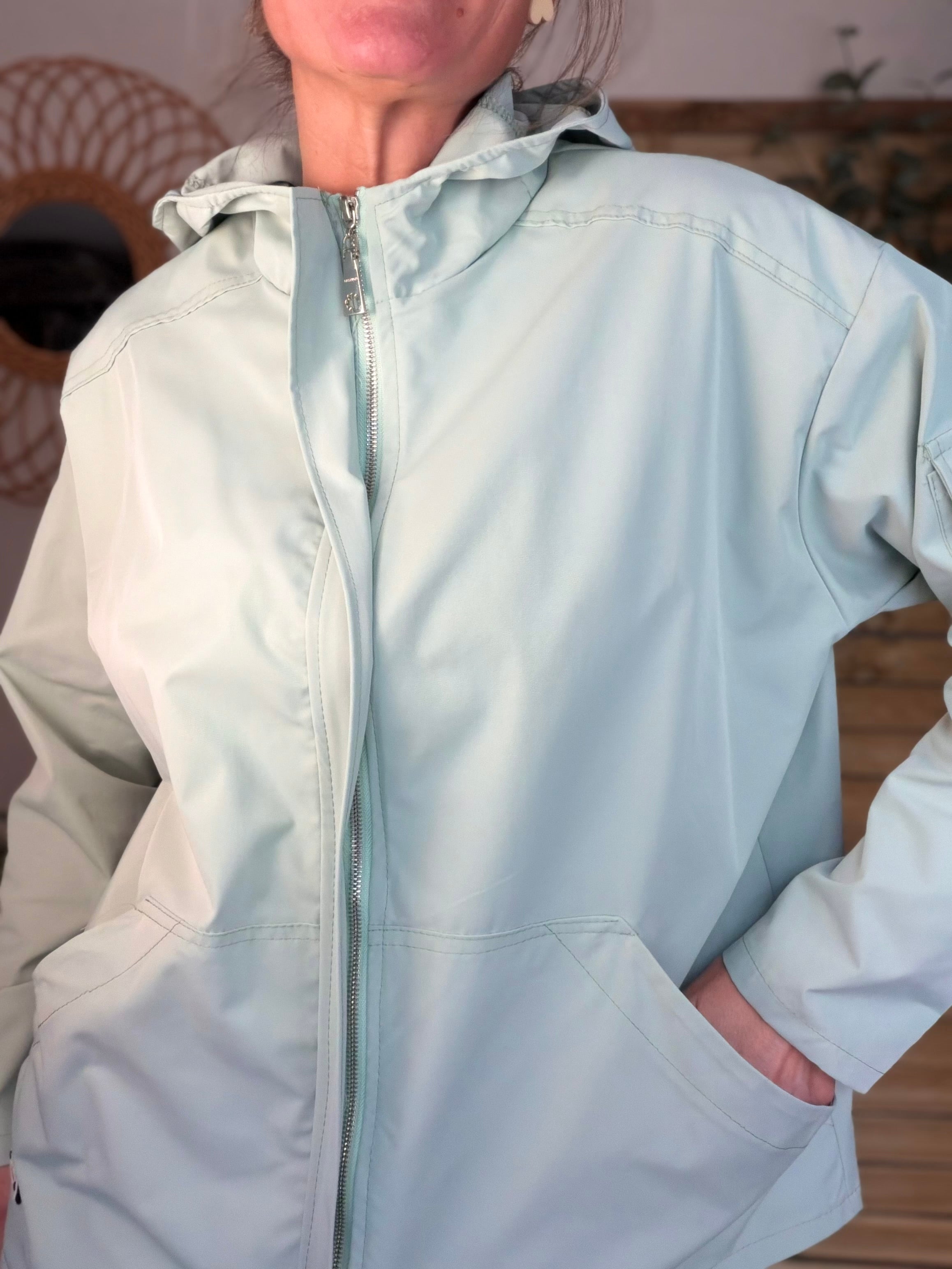 Veste Coupe vent court LIZZIE - Vert d’eau