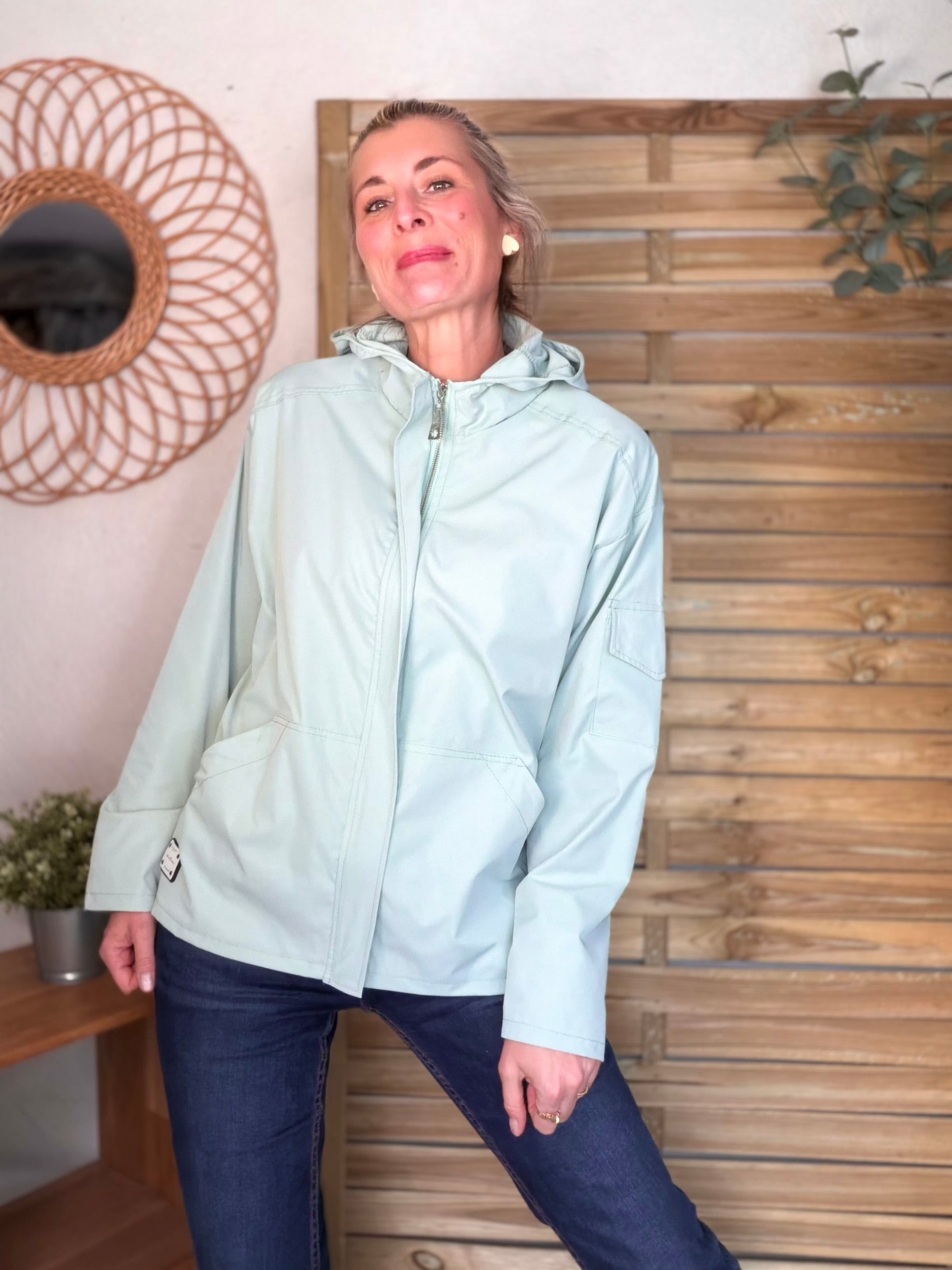 Veste Coupe vent court LIZZIE - Vert d’eau